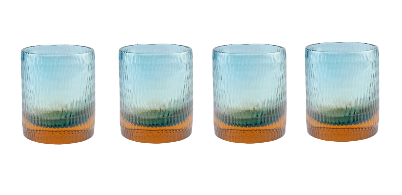PRE ORDER Bottoms Up Glass in Turquoise/Melon - Perfect for Parties, Weddings & Celebrations - Elegant Drinking Glass for Cocktails & Beer