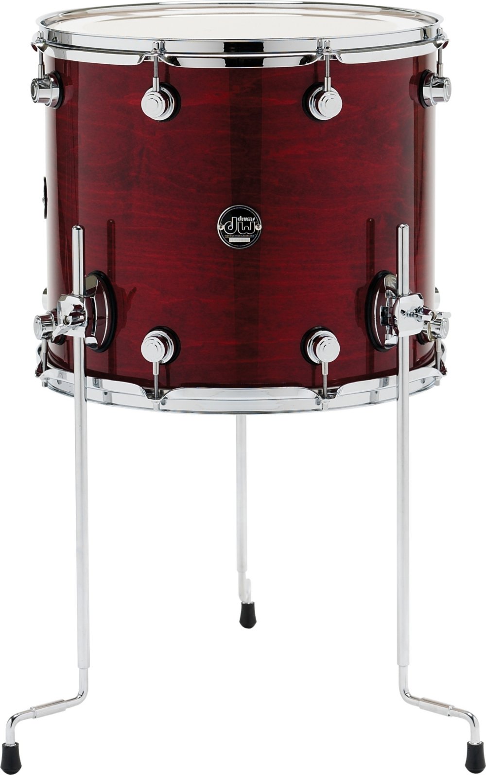 DW Performance Series 14x16 Inch Floor Tom Drum - Cherry Stain Lacquer Finish for Professional Drum Kits & Live Performances