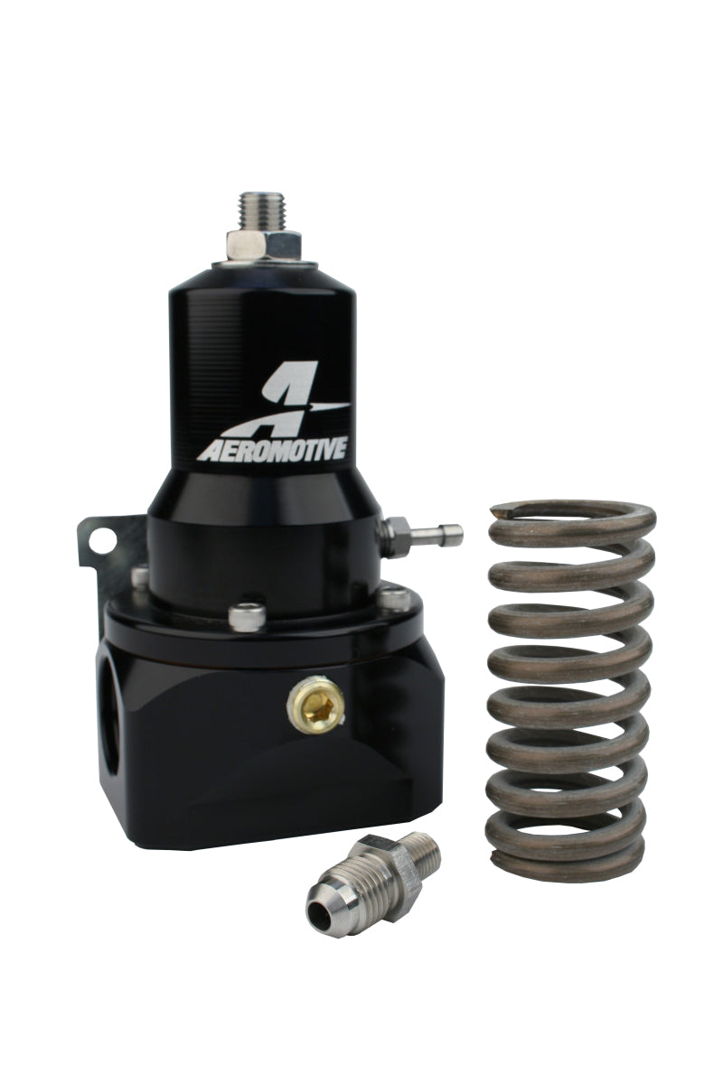 Aeromotive Fuel Pressure Regulator 30-120 PSI with .313 Valve, 2x AN 10 Inlets & AN 10 Bypass - High Performance Fuel System for Racing & Custom Automotive Applications