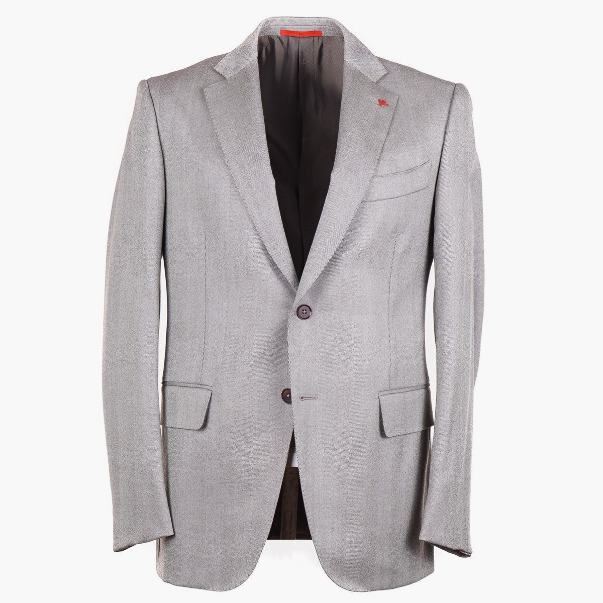 Isaia Slim Fit Herringbone Wool Sport Coat for Men - Premium Italian Tailored Blazer for Business, Weddings & Formal Events