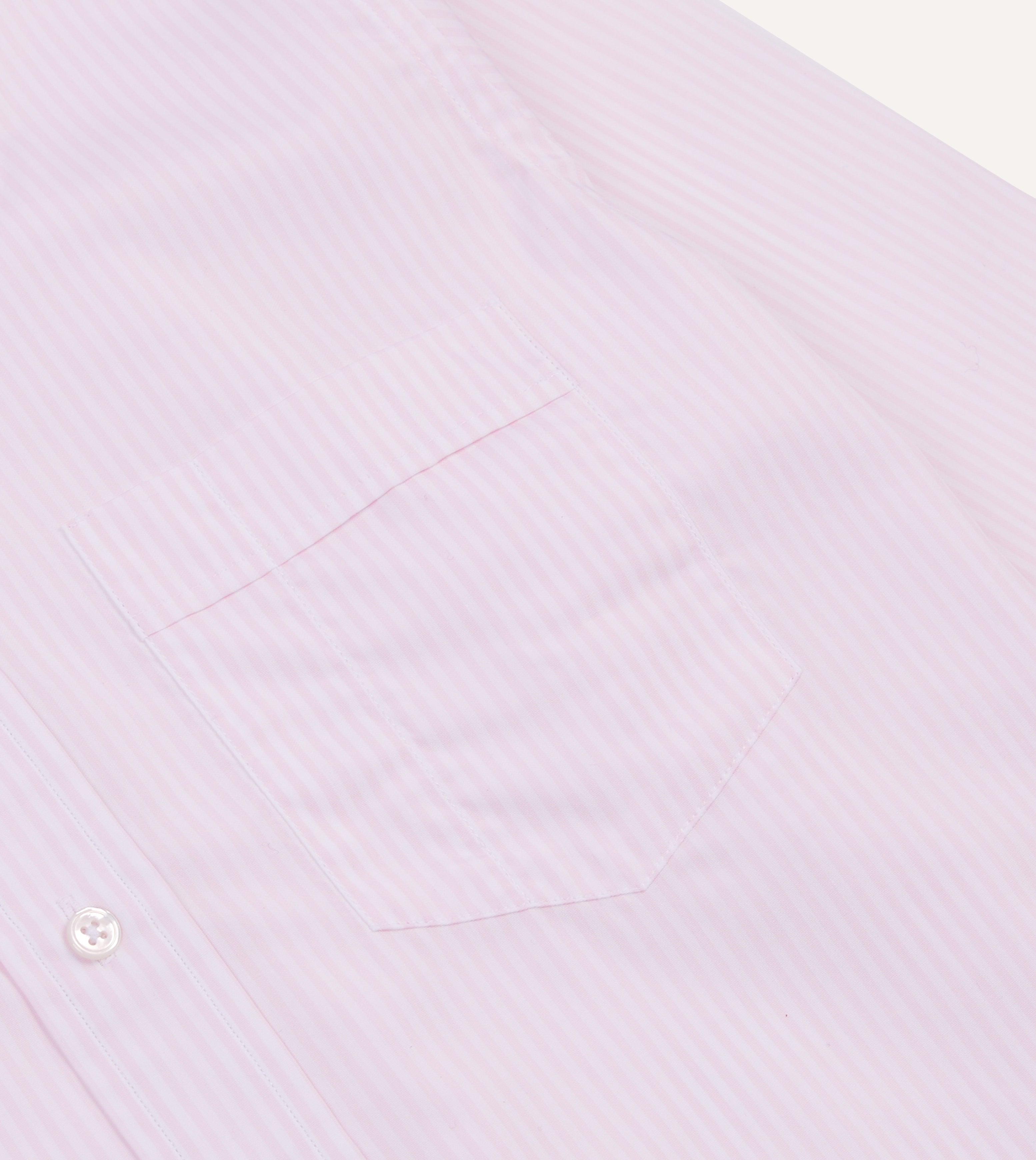 Stylish Pink Narrow Stripe Cotton Poplin Button Down Shirt for Women | Casual & Office Wear | Perfect for Business, Dating & Everyday Outfits