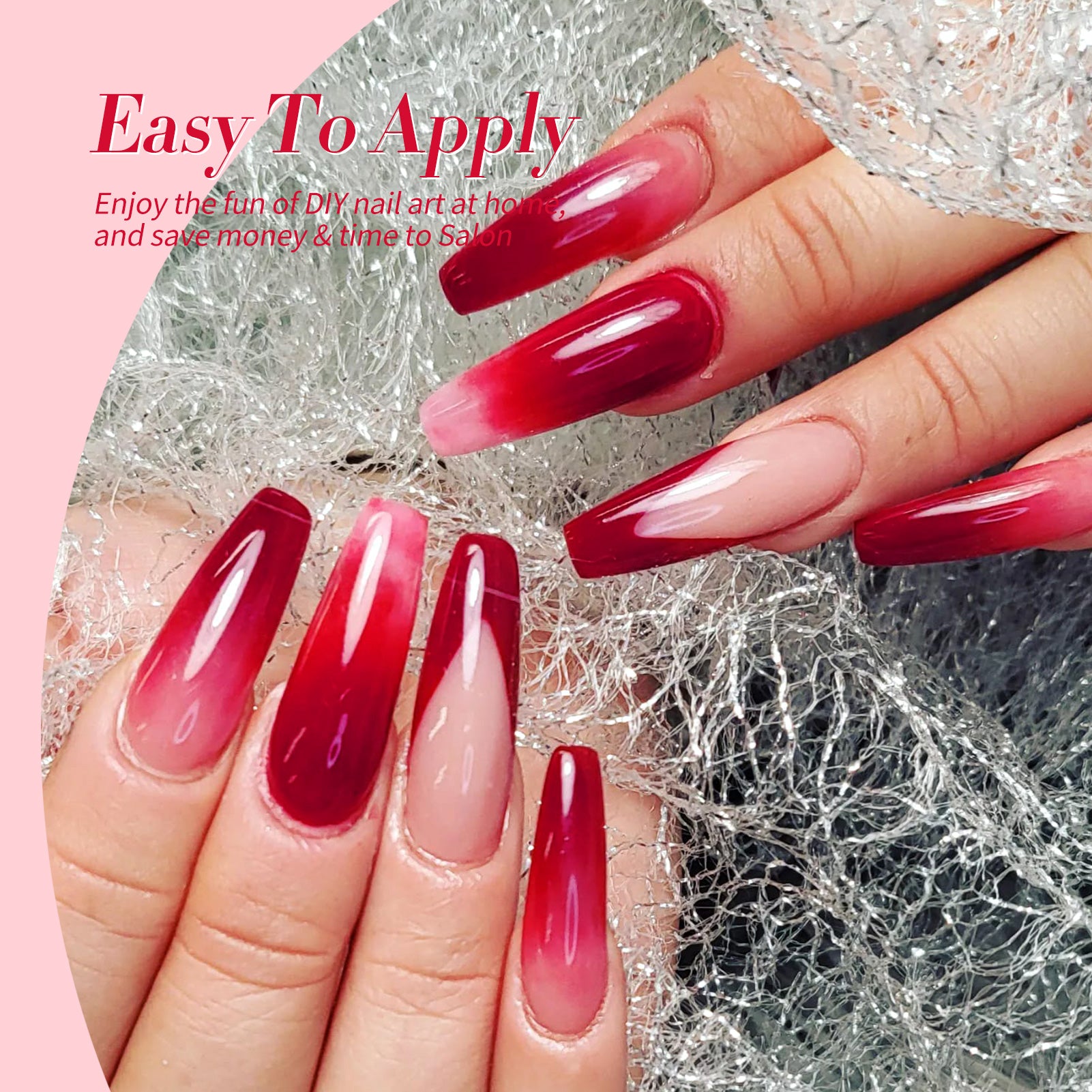 Milky Jelly Gel Polish Ruby Regalia #02 7ml - Long Lasting Nail Polish for Salon Quality Manicures at Home | Perfect for Weddings, Parties & Special Occasions