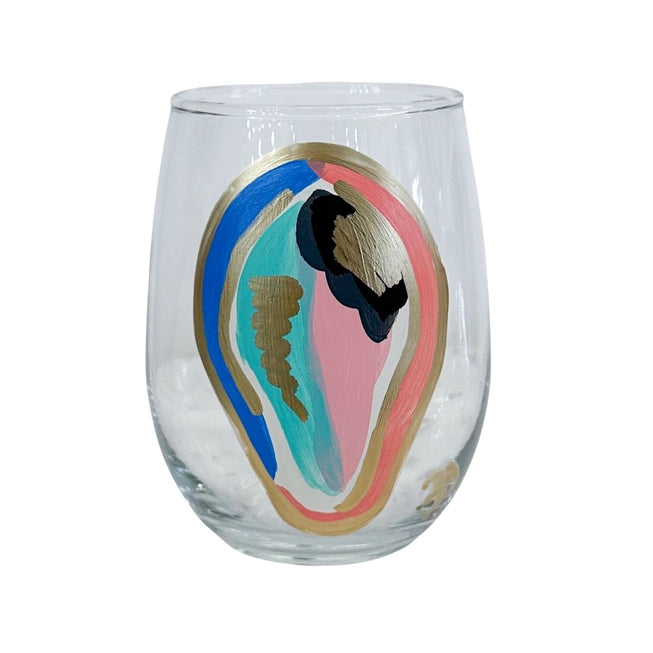 Hand Painted Wine Glass Set - Elegant Elevated Design for Parties, Weddings & Home Decor | Unique Gift for Wine Lovers
