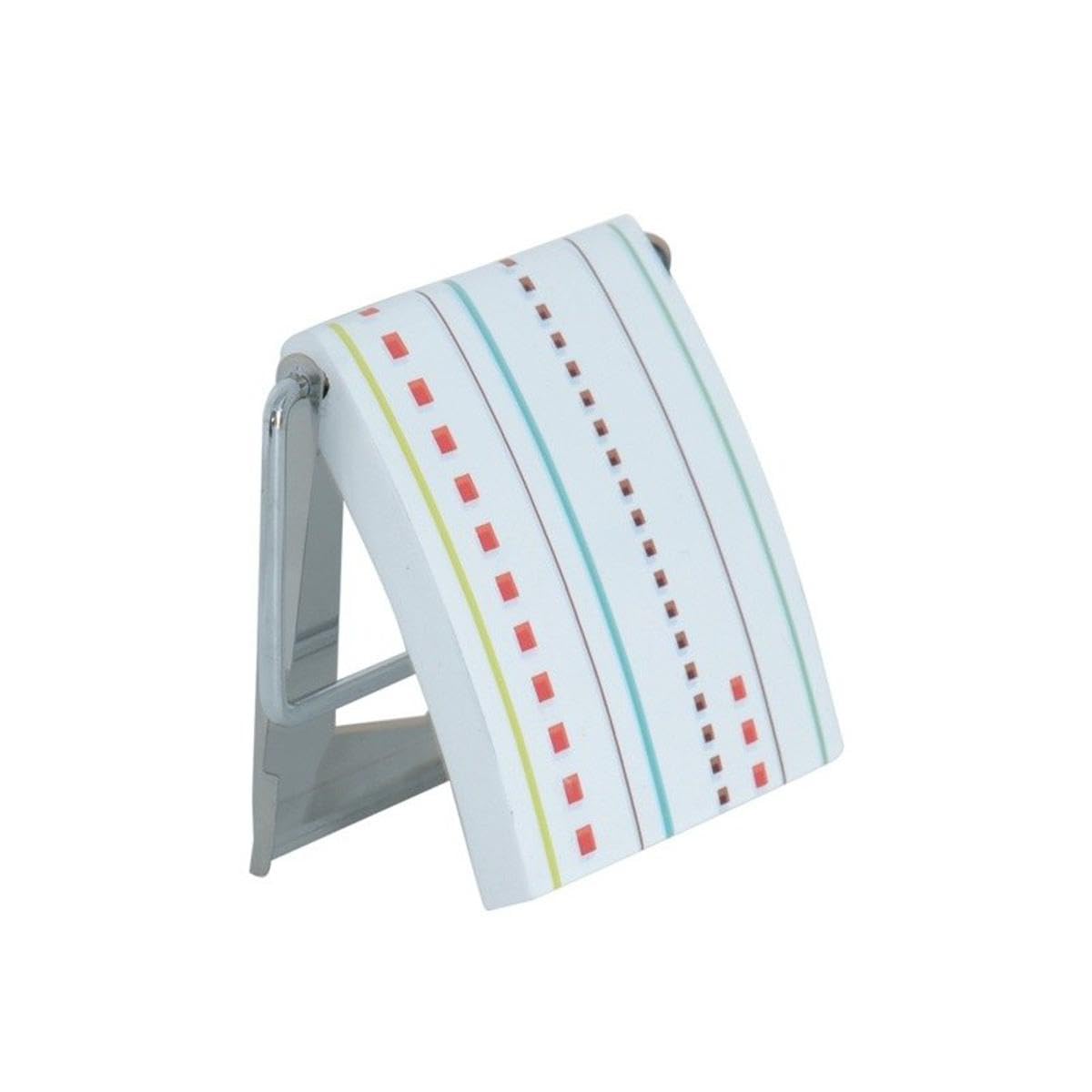 Stainless Steel & MDF Toilet Paper Holder - Silver Bathroom Tissue Roll Dispenser for Modern Home & Office Use
