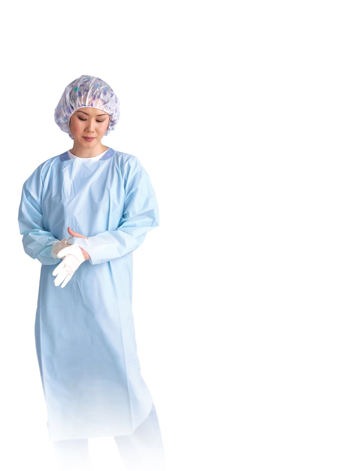 Medline Disposable Polyethylene Isolation Gowns with Thumb Loops - Blue, XL Size (Case of 75) | Protective Medical Wear for Hospitals, Clinics & Home Healthcare