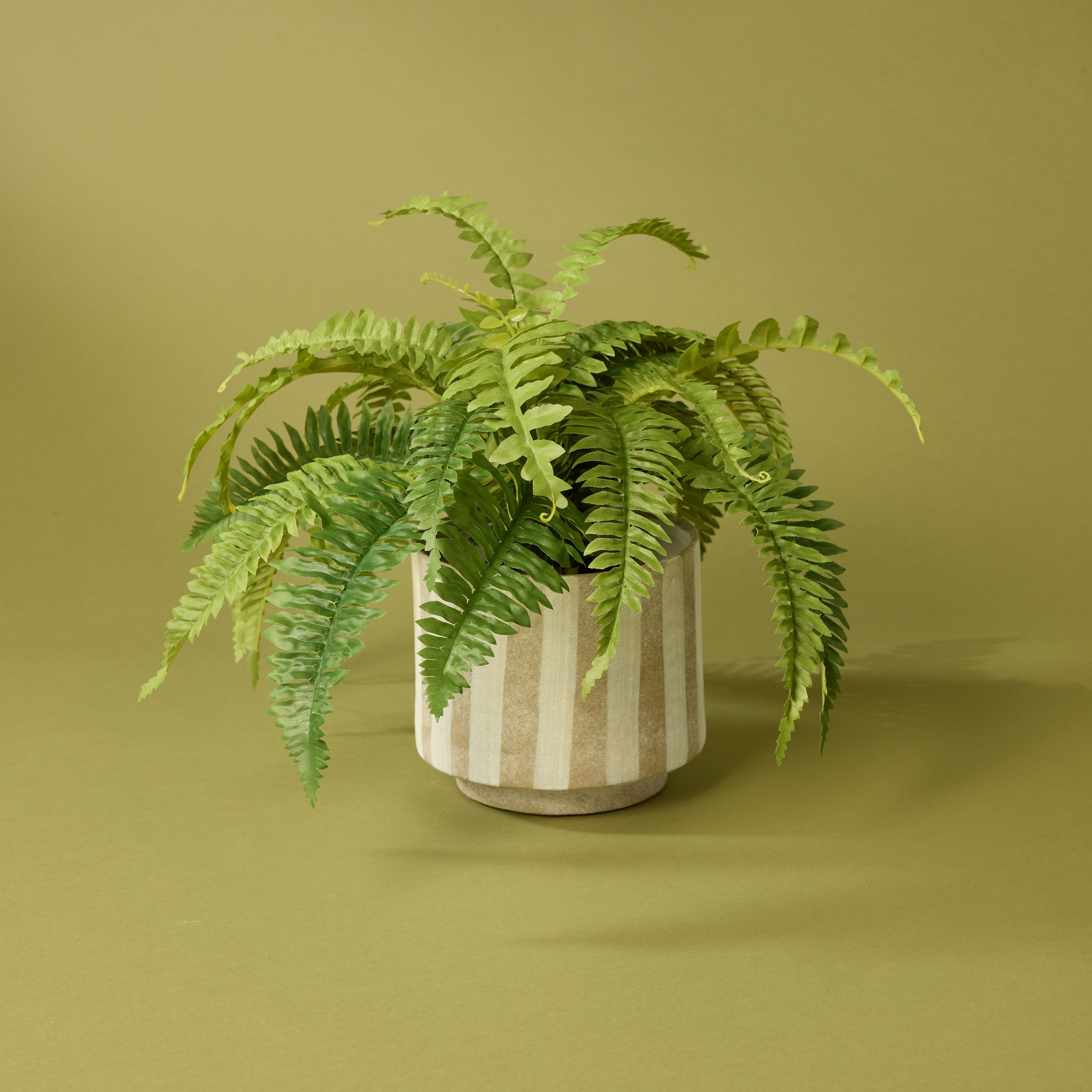 Artificial Boston Fern Hanging Basket - 14.5 Inch Indoor/Outdoor Decorative Plant for Home, Office, and Garden Decor