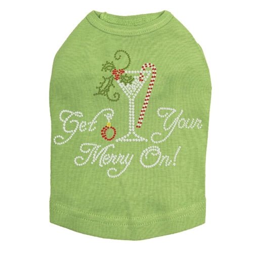 Christmas Martini Dog Tank Top - Festive Holiday Pet Apparel in Multiple Colors - Perfect for Christmas Parties & Pet Photos