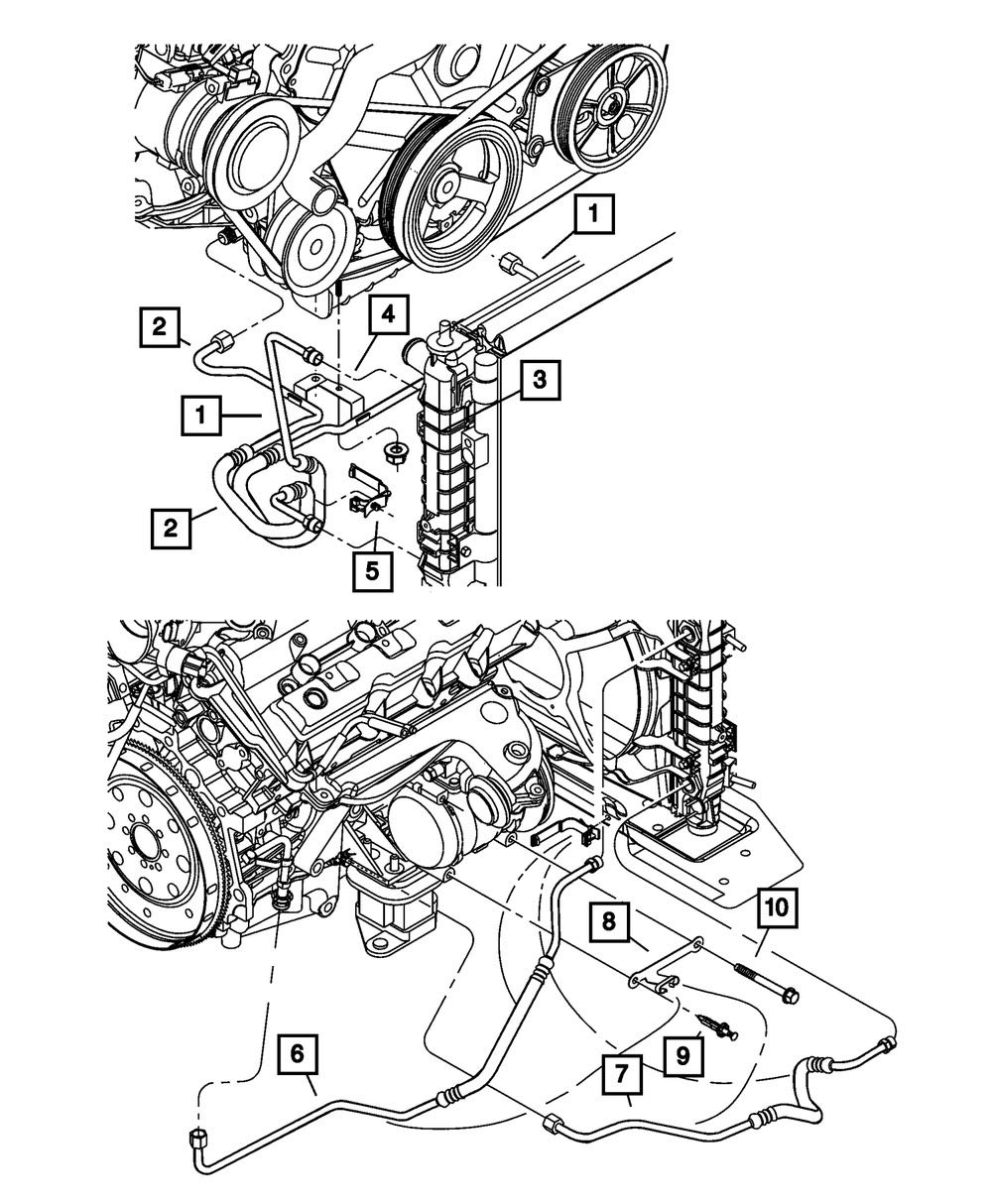Mopar 4698779AC Oil Cooler Hose Assembly - Replacement for Dodge Ram 1500 2500 3500 - Heavy Duty Cooling System Part for Engine Performance & Durability - Ideal for Off-Roading, Towing & Extreme Weather Conditions