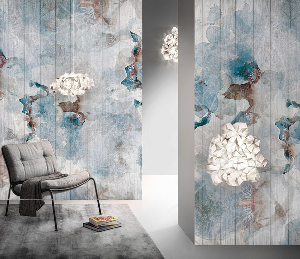 Abstract Floral Wallpaper Murals | Modern Botanical Wall Decor for Living Room & Bedroom | Peel & Stick Removable Wallpaper for Home Renovation