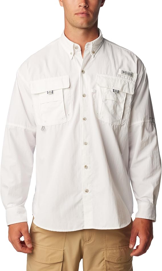 Bahama II Long Sleeve Shirt for Men - Comfortable Casual Button Down Shirt with Breathable Fabric - Perfect for Beach, Office & Outdoor Activities