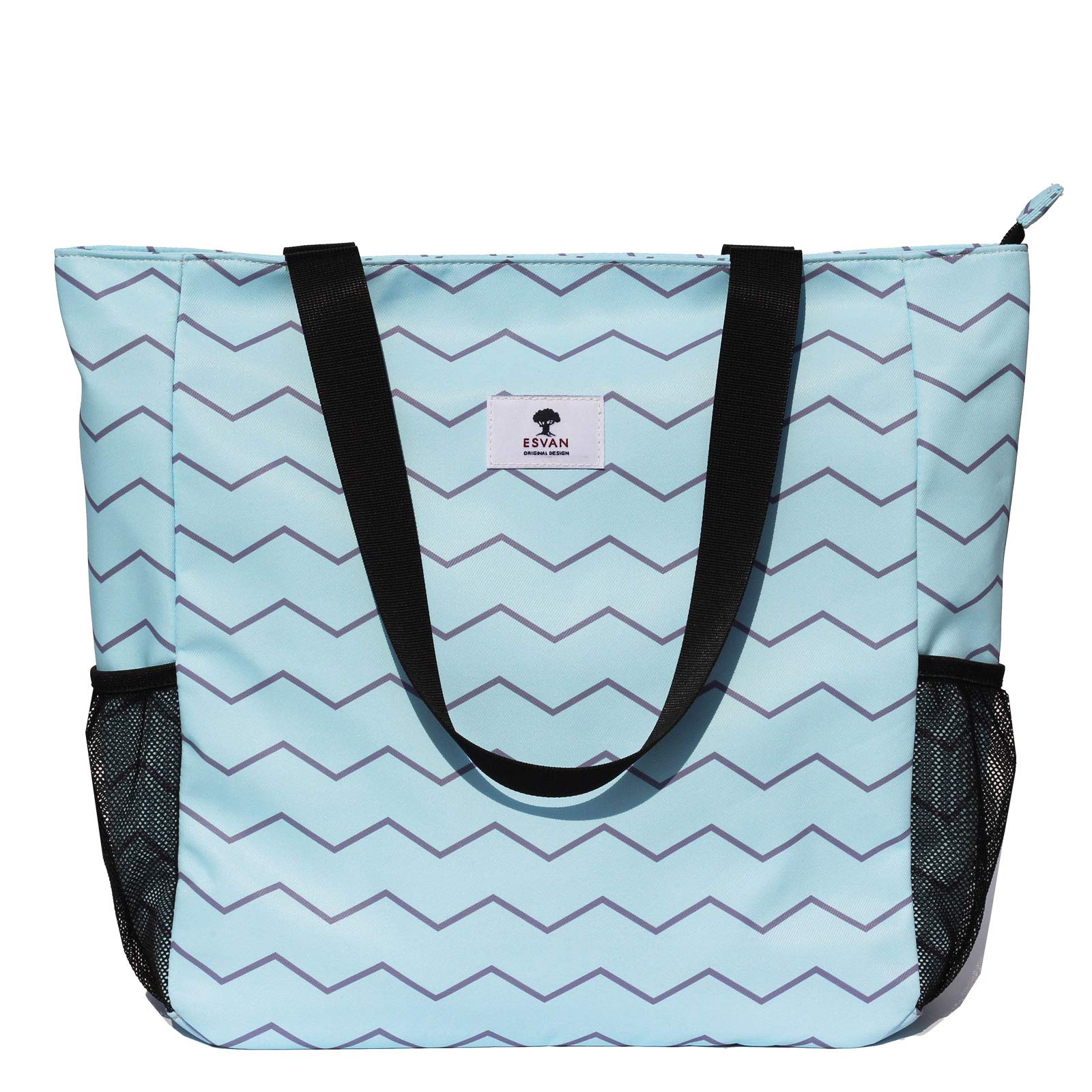 ESVAN Original Floral Print Large Waterproof Tote Bag - Durable Shoulder Bag for Women, Gym, Beach, Travel & Everyday Use | Stylish Carryall for Work, Shopping & Outdoor Activities