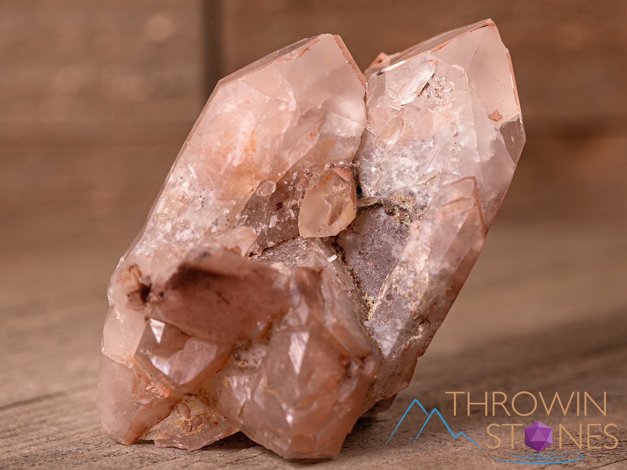 Natural QUARTZ Raw Crystal Cluster with HEMATITE & KAOLINITE - Healing Stones for Home Decor, Spiritual Gifts, Meditation & Feng Shui - Perfect Housewarming Present & Positive Energy Decor (40884)
