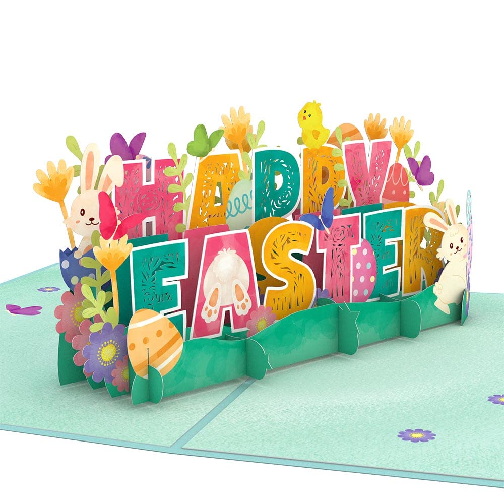 Lovepop Happy Easter 3D Pop-Up Greeting Card – Handcrafted Easter Card for Women – 5