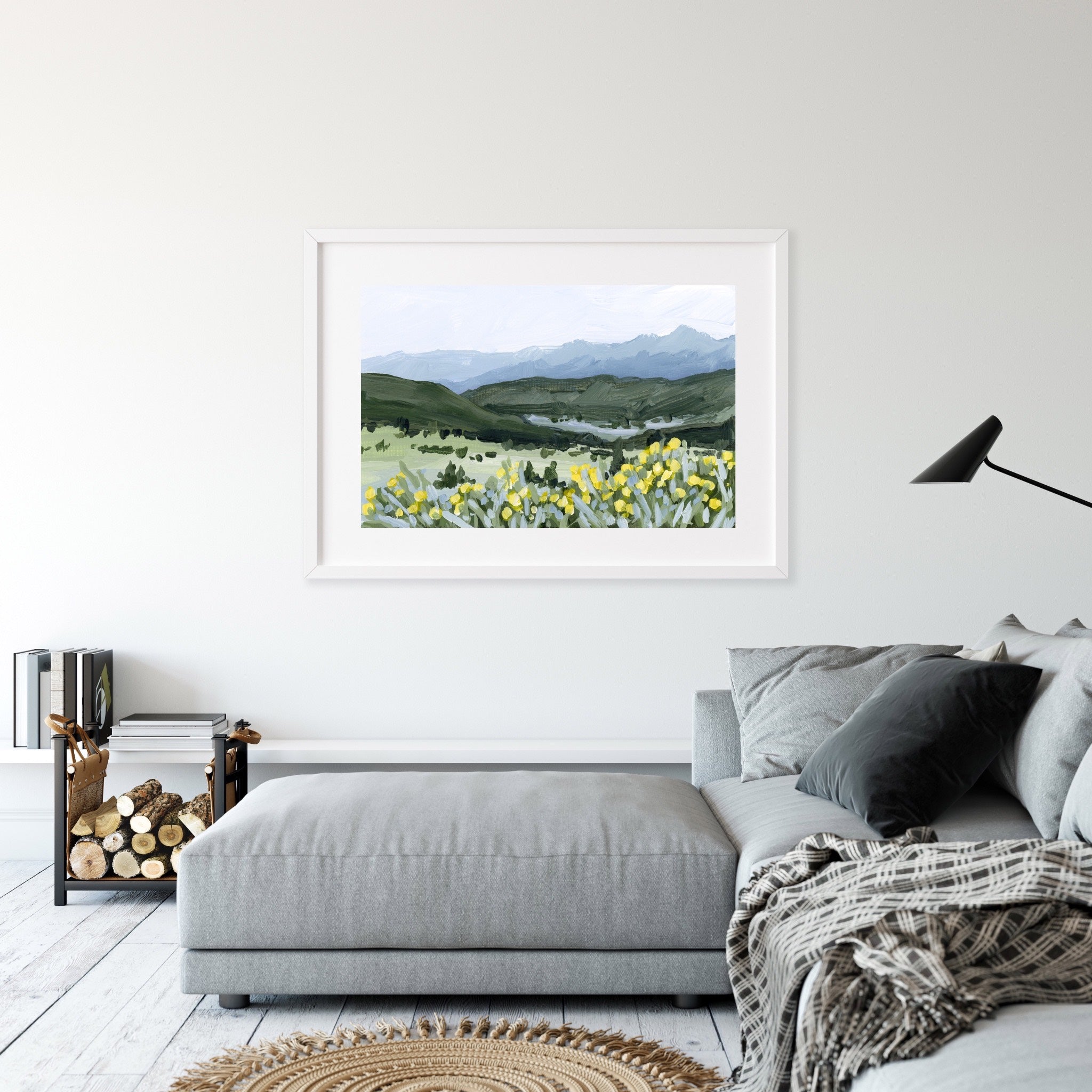 Wildflower Hike Art Print - Nature-Inspired Wall Decor for Home, Office & Gifts | Perfect for Living Room, Bedroom & Nursery