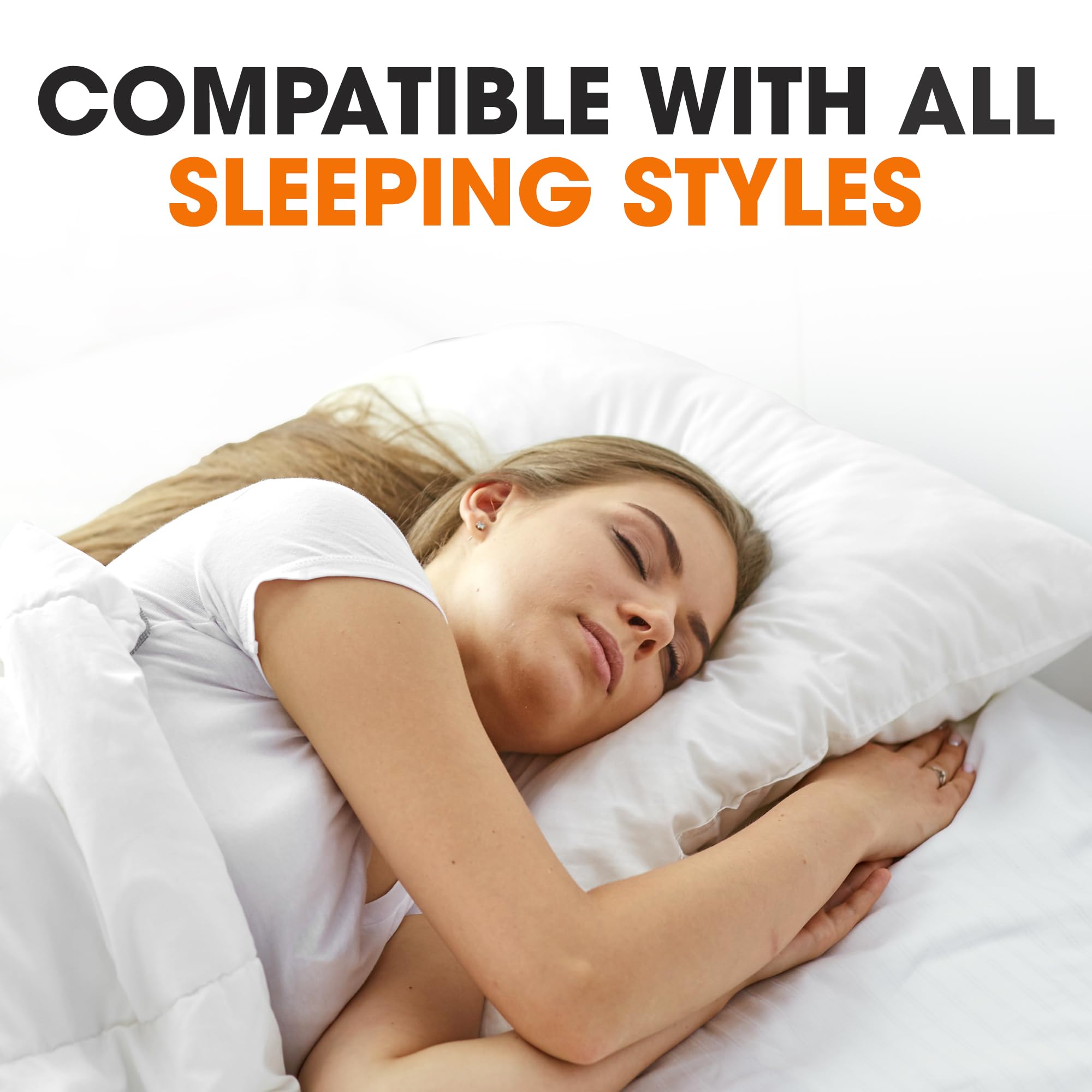 Premium Down Alternative Bed Pillows Set of 2 - Hotel Quality Standard Size Soft Pillows for Back, Stomach & Side Sleepers | Breathable & Hypoallergenic for Comfortable Sleep | Perfect for Guest Rooms, Dorms & Luxury Bedding