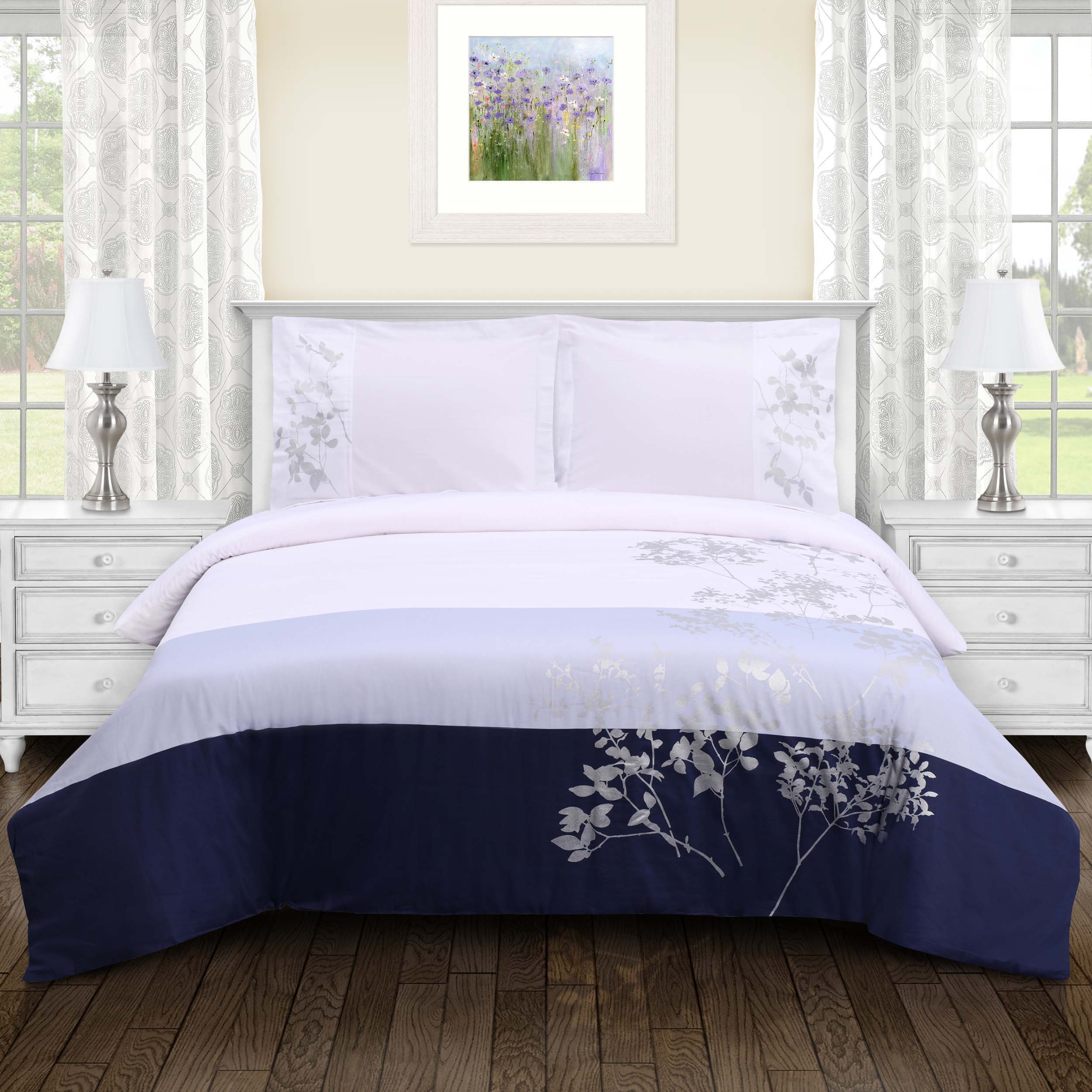 Premium Sydney Cotton Floral Duvet Cover Set - Soft Queen Size Bedding with Matching Pillowcases - Perfect for Master Bedroom, Guest Room & Cozy Home Decor