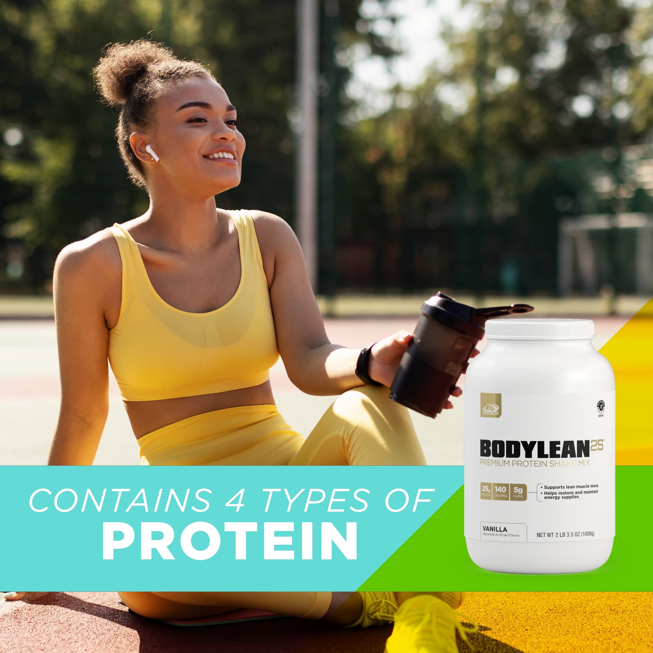 AdvoCare BodyLean25 Whey Protein Isolate Powder - Vanilla Flavor 4.5oz for Muscle Building, Lean Body & Energy Support | Ideal for Post-Workout Recovery & Fitness Enthusiasts