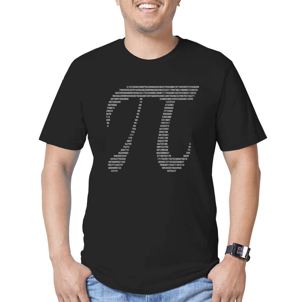 Pi Symbol with Numbers Men's Fitted T-Shirt - Math & Science Lover Gift, Geek Fashion, Casual Wear for Nerds & Students