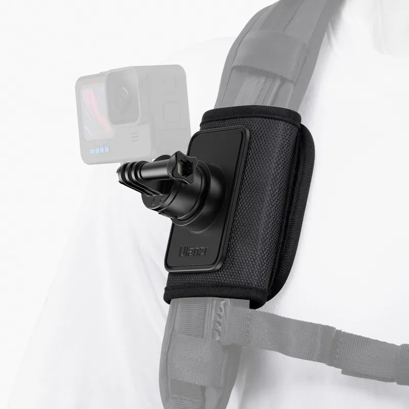 Ulanzi CO62 Go Quick II Magnetic Backpack Clip Mount for GoPro Hero 11/10/9/8/7, DJI Osmo Action - Secure Hands-Free Vlogging While Hiking, Cycling & Outdoor Adventures (Model C064GBB1)