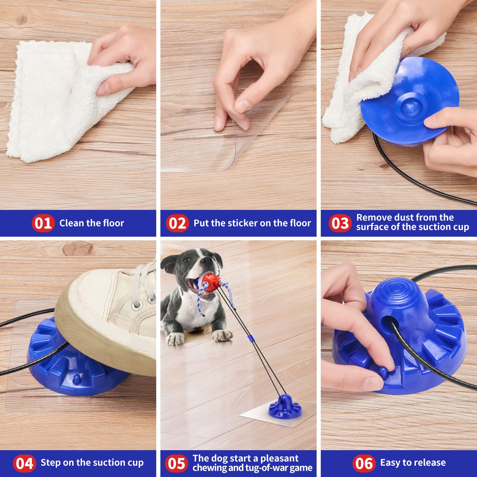 Durable Indestructible Dog Toys for Aggressive Chewers - Interactive Suction Cup Tug of War Toy & Treat Dispensing Puzzle Ball - Perfect for Large Breed Dogs, Boredom Relief & Mental Stimulation - Great for Indoor Play, Training & Enrichment Activities