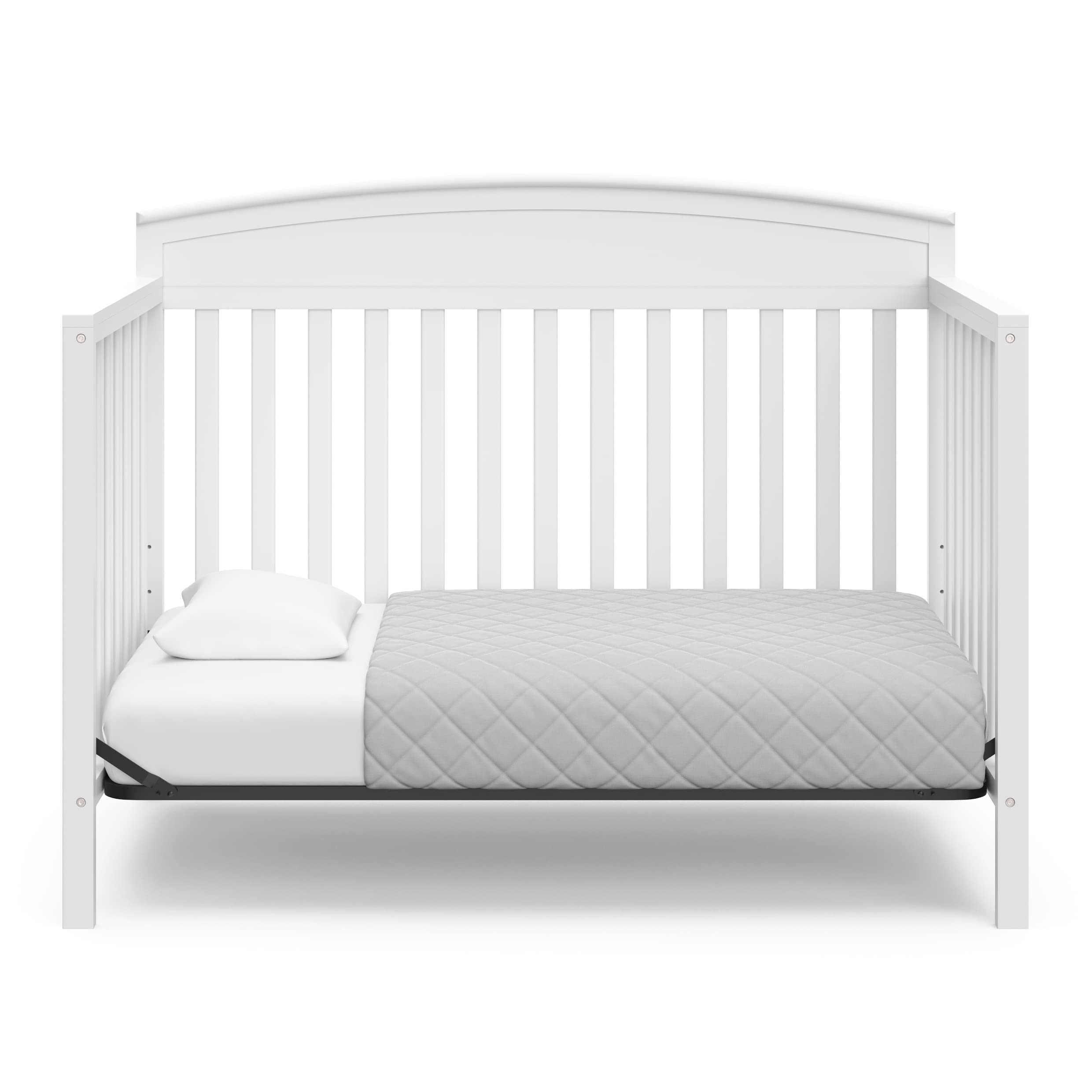 Graco Benton 5-in-1 Convertible Baby Crib to Toddler Bed - GREENGUARD Gold Certified White Nursery Furniture | Converts to Daybed & Full-Size Bed | Fits Standard Crib Mattress | Perfect for Nursery, Kids Room & Guest Bedroom