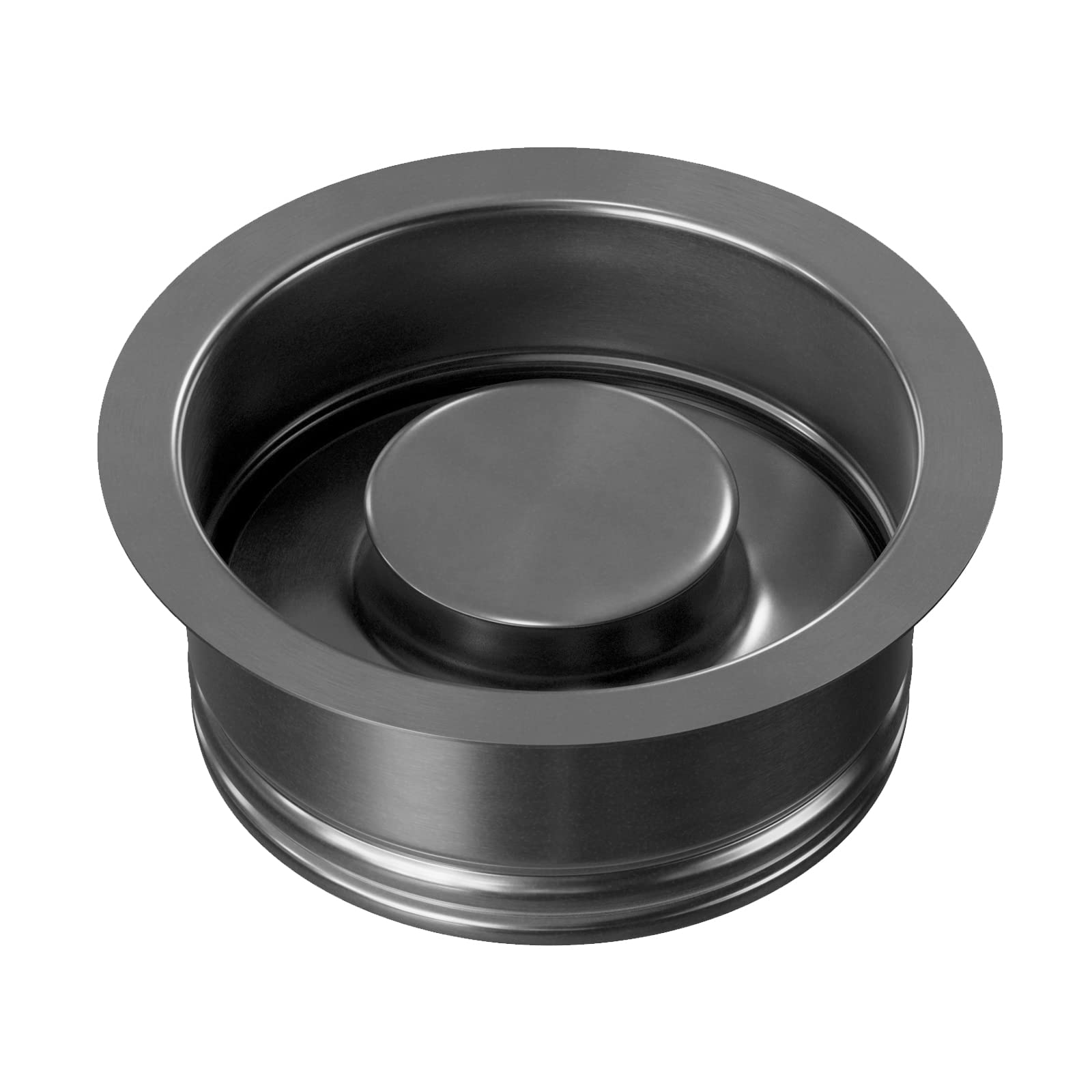 CELAENO 3-1/2 Inch Garbage Disposal Flange and Stopper - Durable Gunmetal Black/Gray Stainless Steel Kitchen Sink Drain Cover with Nano Coating - Perfect for Standard Sink Installation & Waste Disposal Systems - Ideal for Home Kitchen, Restaurant, and Commercial Use
