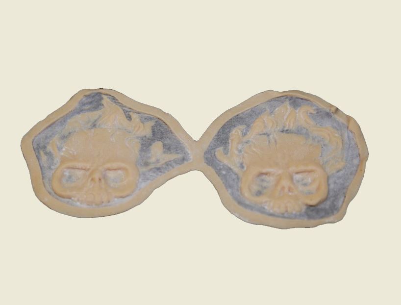 Baburka Productions Skulls 1 Silicone Nipple Covers - Light Flesh Color, Reusable & Adhesive Pasties for Women - Perfect for Backless Dresses, Swimwear & Special Occasions