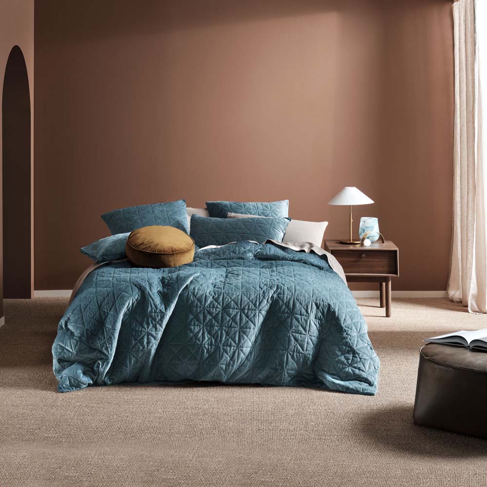 Premium Teal Quilt Cover Set for Double Bed - Soft 100% Cotton Bedding Set with Zipper Closure - Perfect for Master Bedroom, Guest Room & Dorm Decor