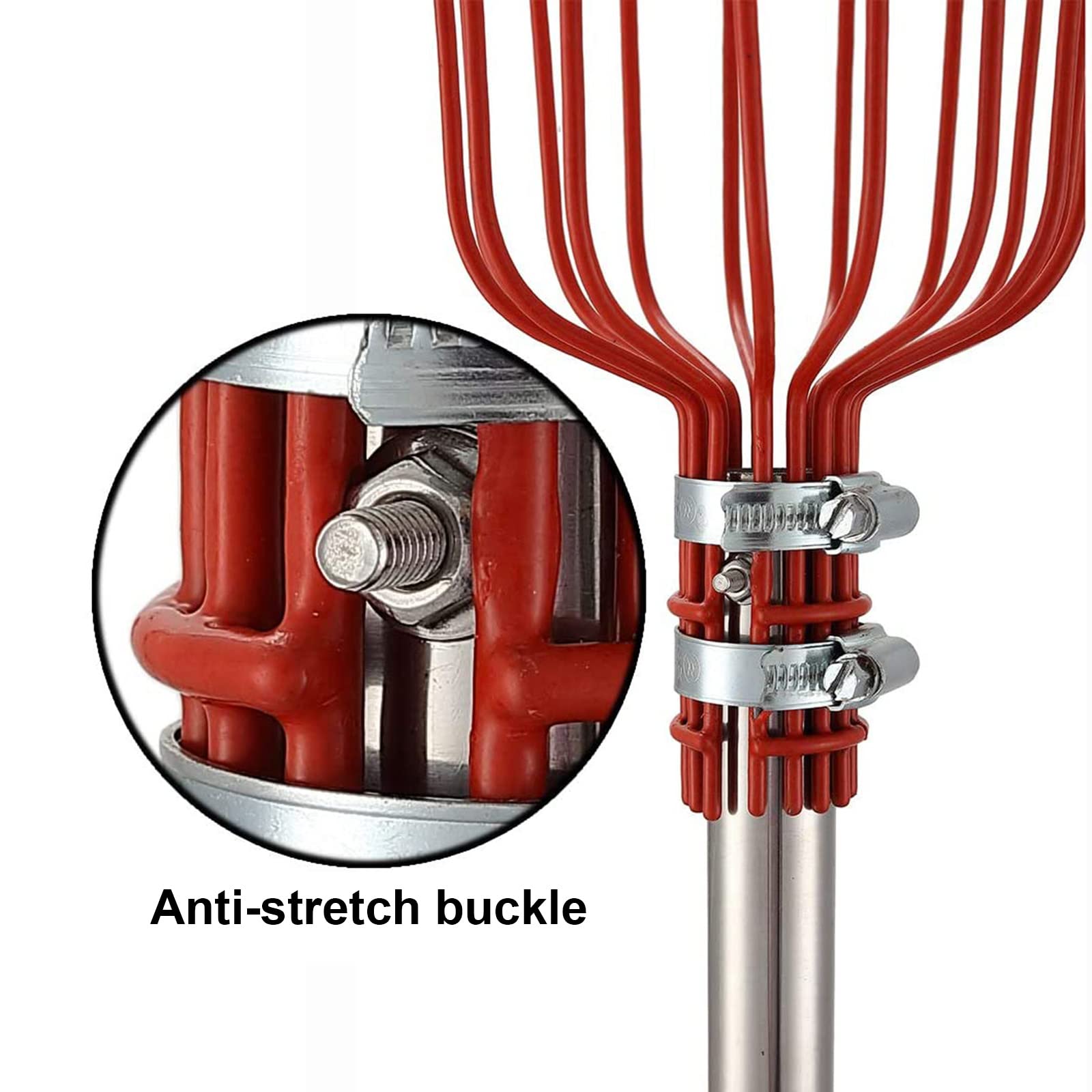 Stainless Steel Fruit Picker with Detachable Pole - Durable Fruit Harvesting Tool for Apples, Pears, and Oranges - Perfect for Home Gardeners and Orchard Workers