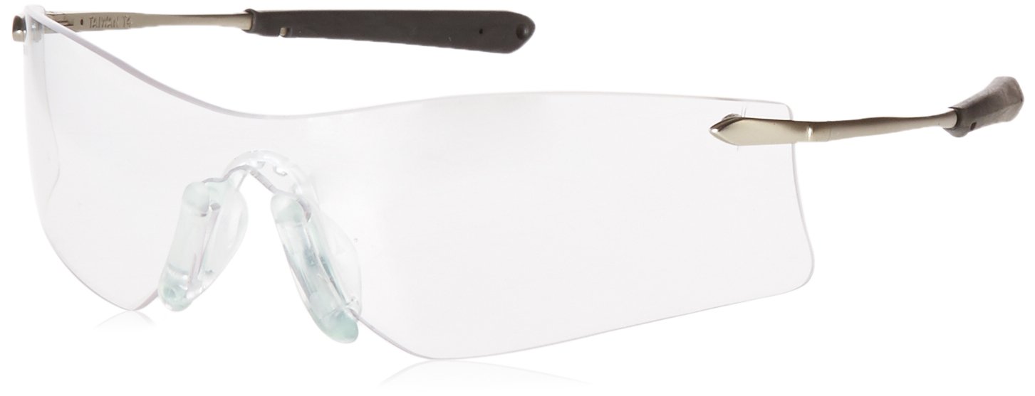 Crews T411G Rubicon Safety Glasses - Emerald Mirror Lens, ANSI Z87.1 Certified, Anti-Fog & Scratch Resistant - Perfect for Construction, Woodworking, and Outdoor Activities