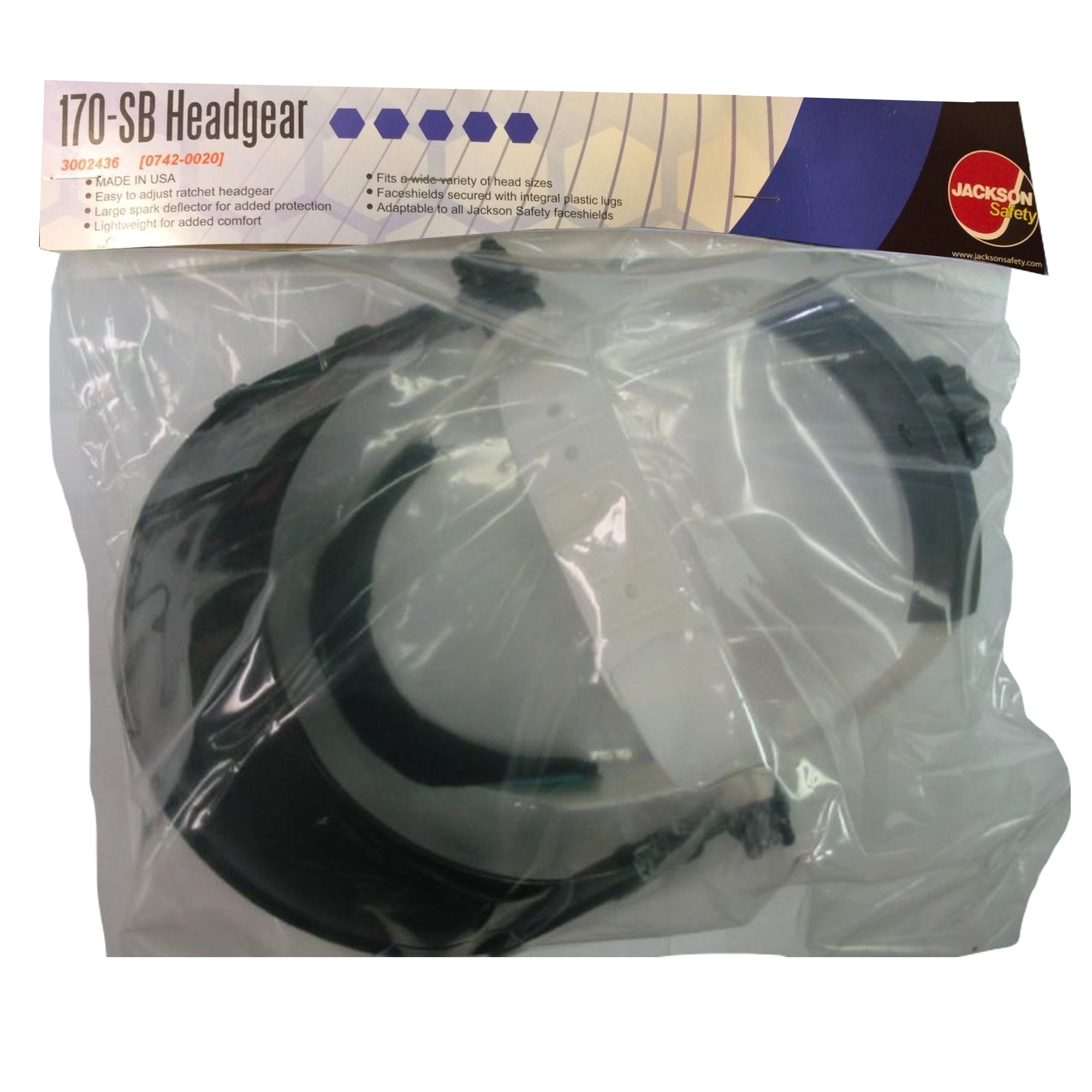 Jackson Safety Headgear with Ratchet Suspension & Sweatband - Universal Fit for All Jackson Safety Face Shields - Durable Black Plastic (12-Pack) - Ideal for Construction, Welding & Industrial Safety Protection