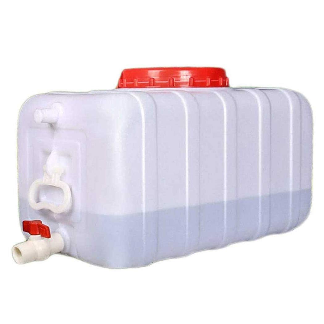 150L Portable Square Water Storage Tank with Faucet - Heavy Duty Plastic Water Container Bucket for Outdoor Camping, RV Trips, Emergency Preparedness & Car Travel Accessories