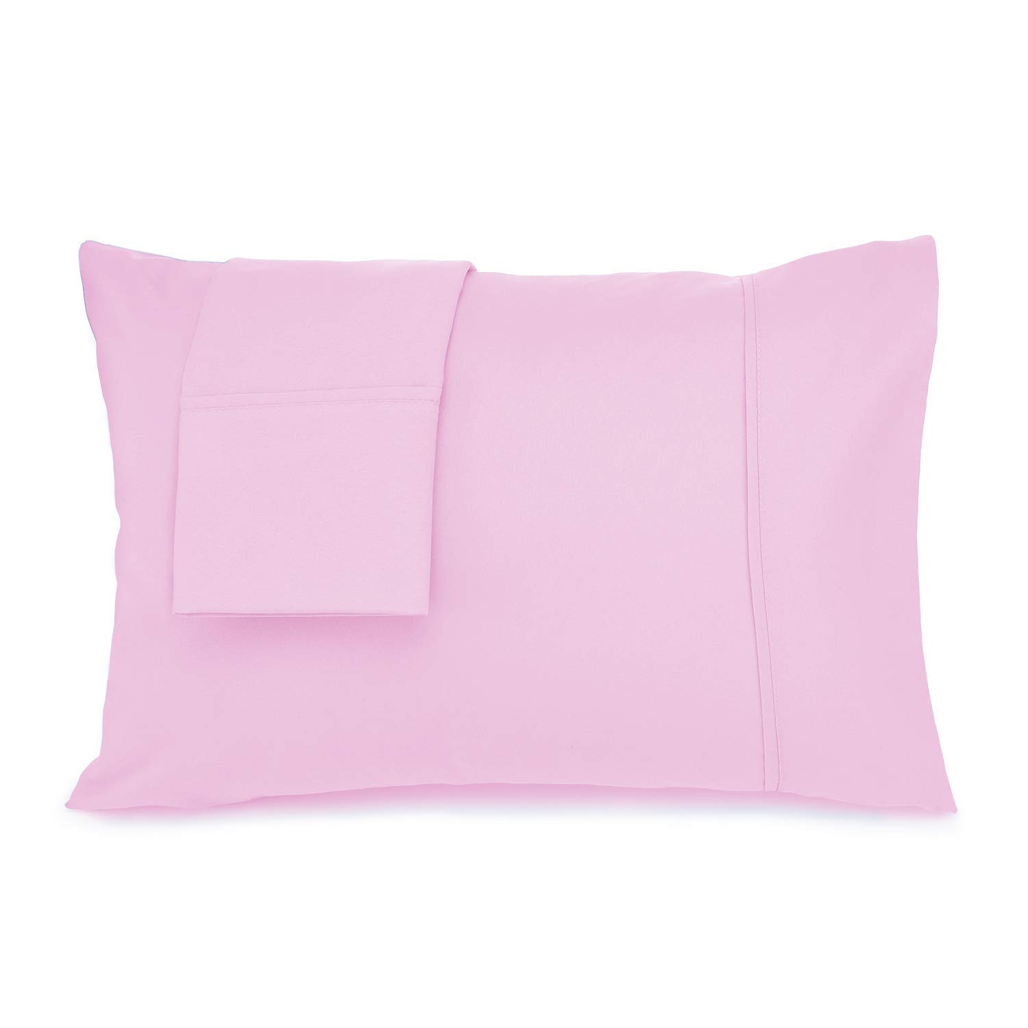 LuxLinen 600 Thread-Count 100% Egyptian Cotton King & Super King Size Pillowcases - Soft Pink Solid Color | Premium Bedding for Master Bedroom, Guest Room & Luxury Hotels