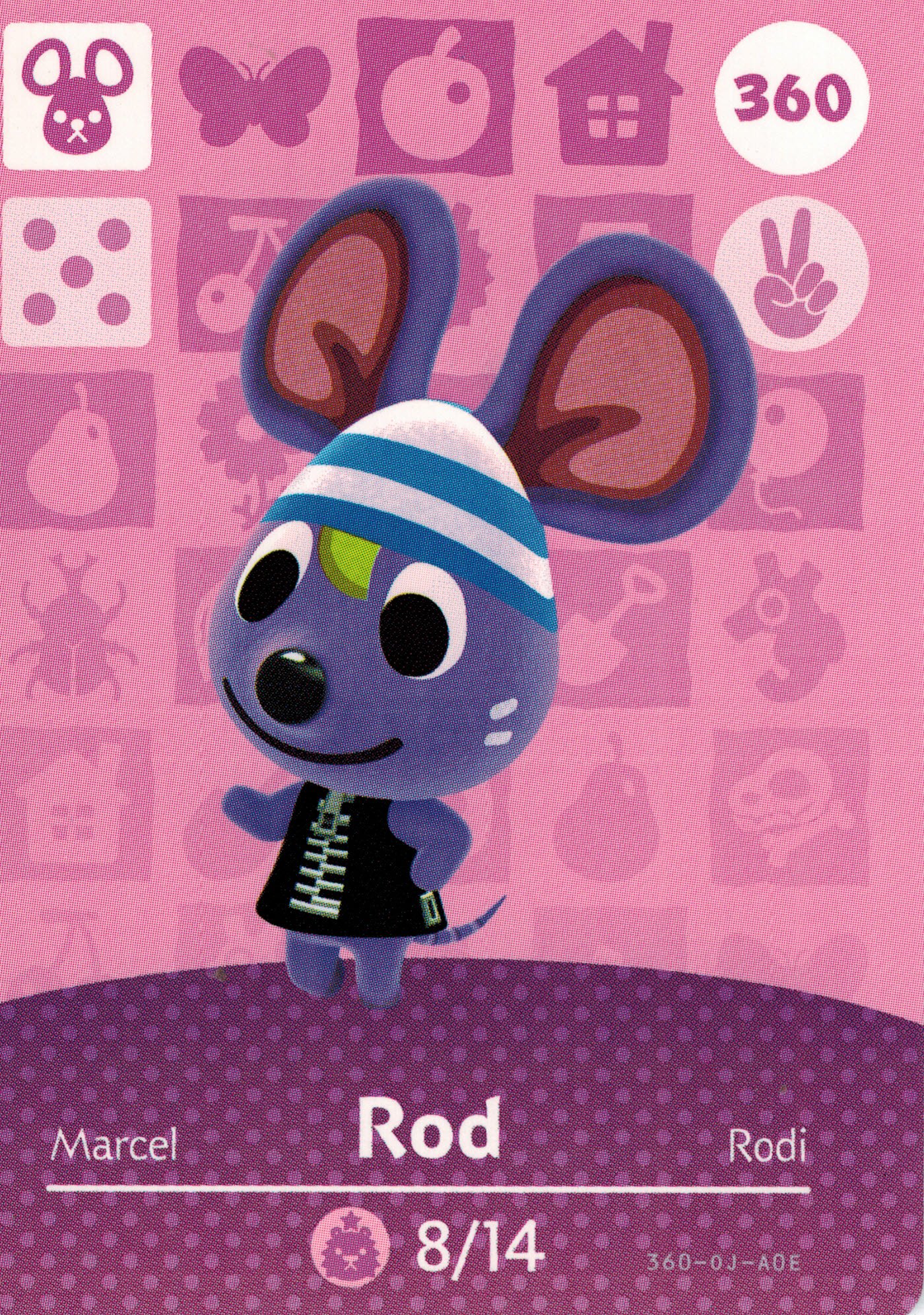 Nintendo Animal Crossing Happy Home Designer Amiibo Card - Rod Character (360/400) Official USA Version - Perfect for Game Collectors & AC Fans