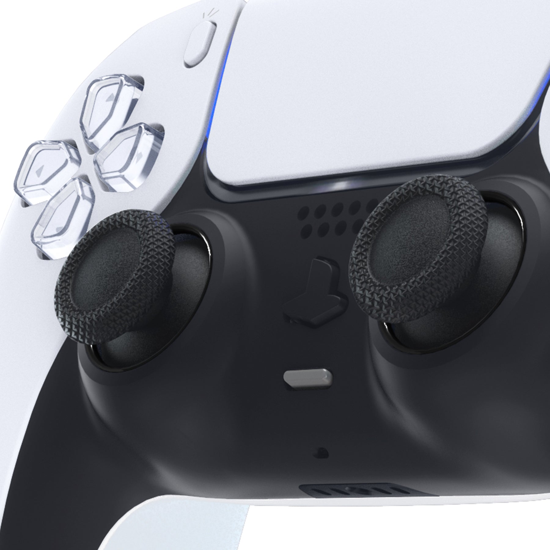 eXtremeRate Custom Replacement Accent Rings for PS5 Controller - Black | Upgrade Your Gaming Experience | Perfect for PS5 Enthusiasts & Competitive Gamers