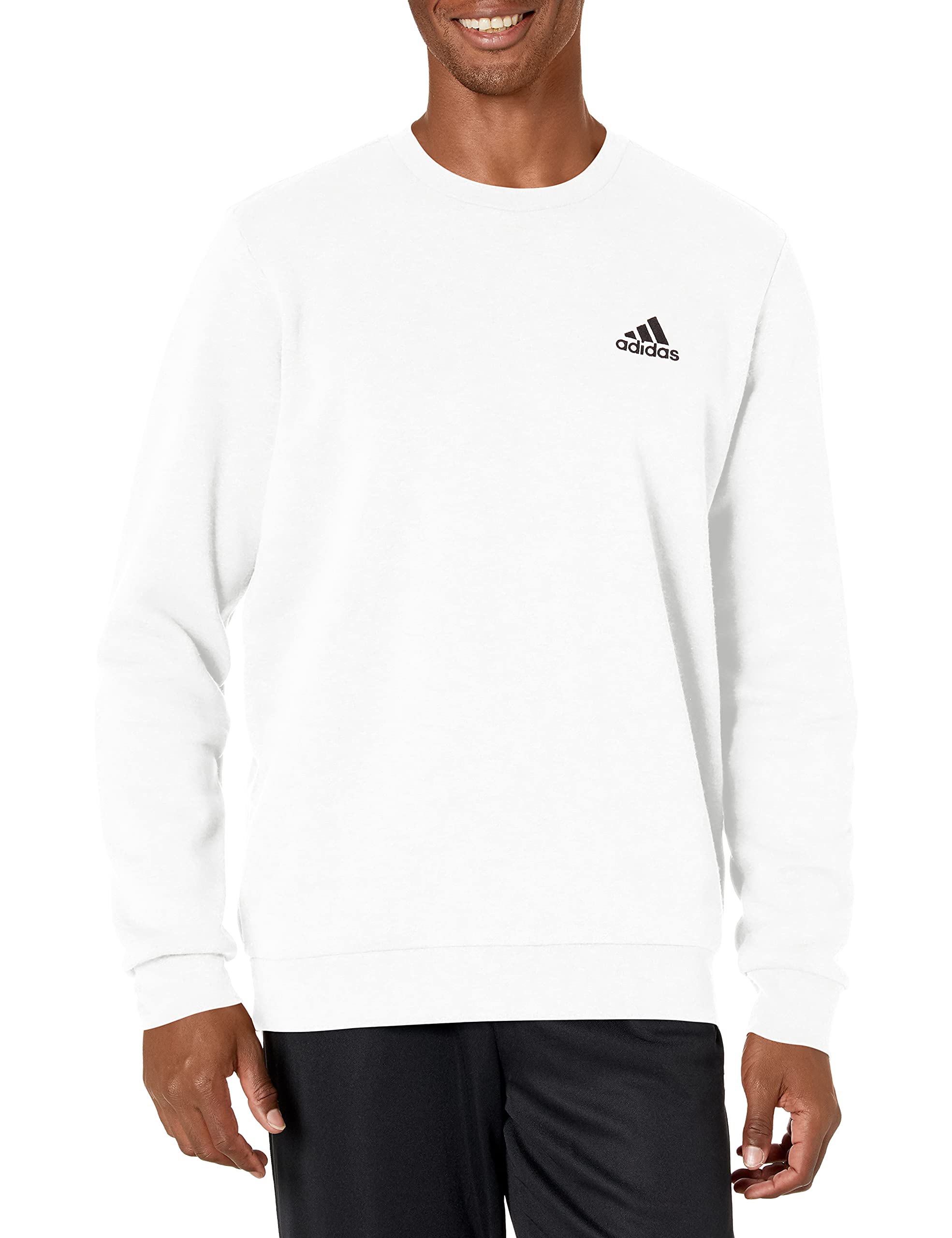 **adidas Men's Tall Essentials Fleece Sweatshirt - Soft & Comfortable Pullover Hoodie for Casual Wear, Gym & Outdoor Activities**