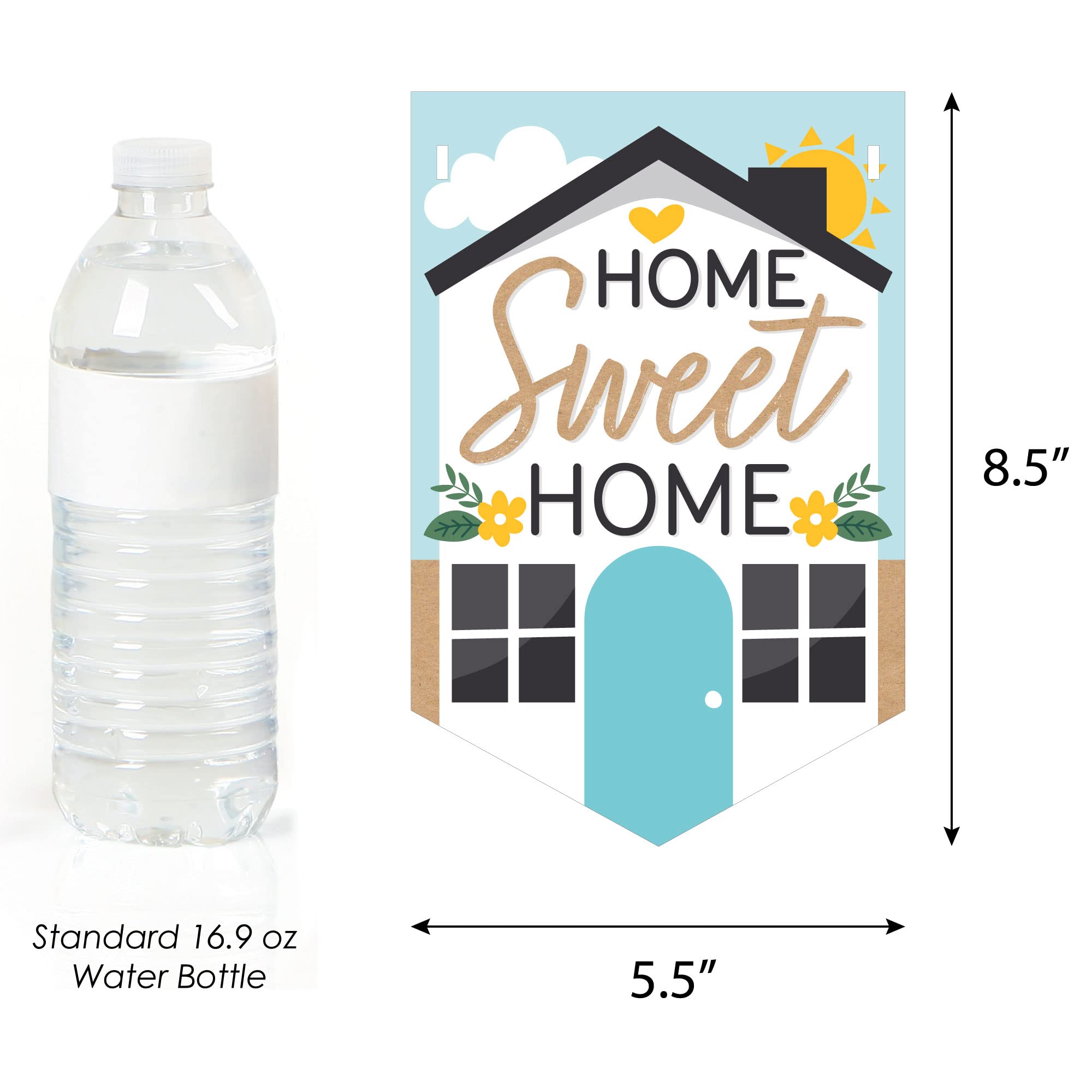 Big Dot of Happiness Welcome Home Housewarming Banner - Sweet Home Bunting for Party Decorations | Perfect for New Home Celebrations, Housewarming Parties & Front Door Decor