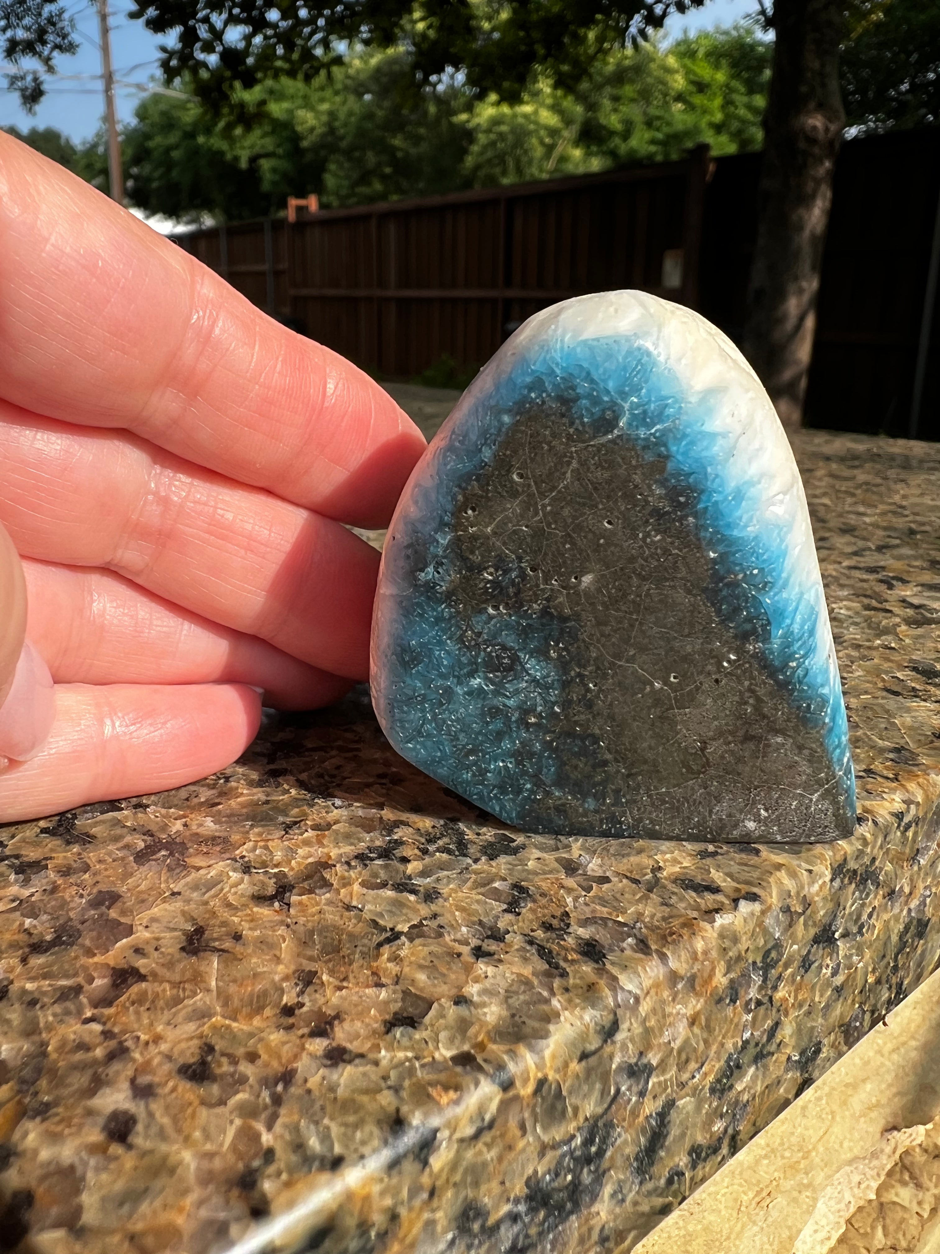 Premium Nakauriite Palm, Blue Ice & Glacierite Crystals - Healing Stones for Meditation, Reiki & Spiritual Energy Work