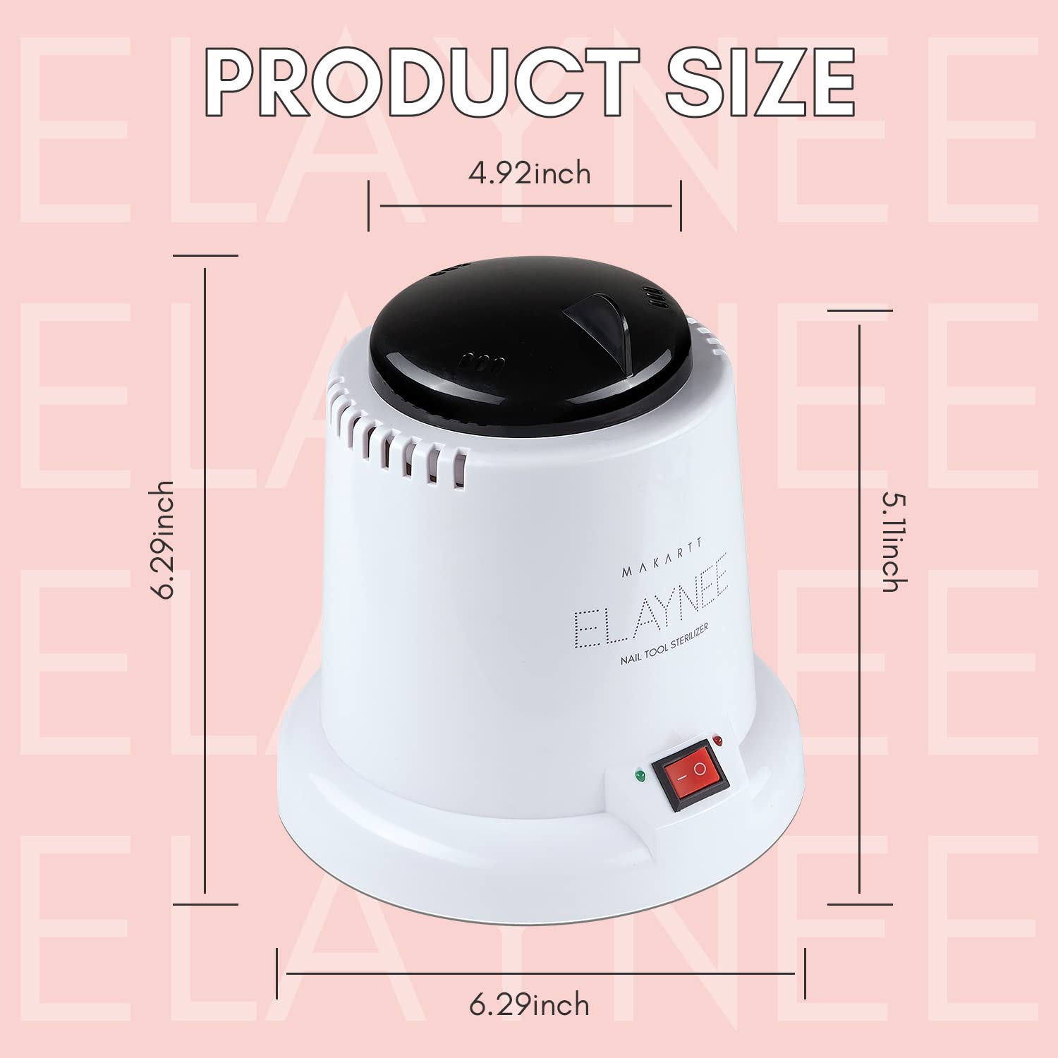 Makartt Professional Nail Tool Sterilizer - High Temperature Autoclave Sterilizer for Manicure Salon, Esthetician & Lash Tech Supplies | Sanitize Metal Nail Art Tools | Essential Salon Equipment for Hygiene & Safety | Perfect for Nail Salons, Beauty Spas & Home Use