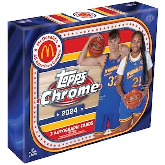 2024 Topps Chrome McDonalds All American Games Hobby Box - Collectible Baseball Trading Cards for Sports Fans & Collectors - Perfect for Trading, Gifting, and Displaying in Your Collection