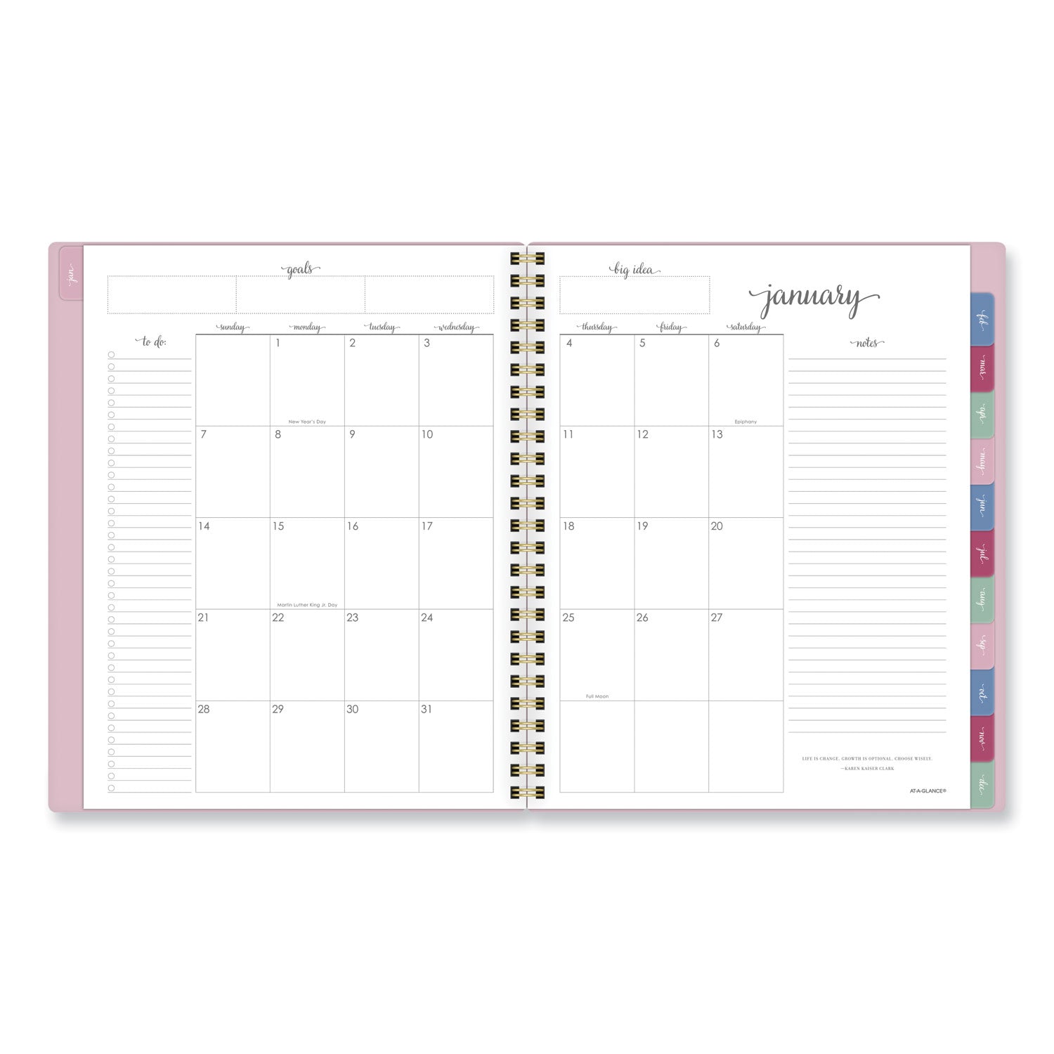 AT A GLANCE® Harmony Weekly/Monthly Poly Planner 2024-2025 - 8.81