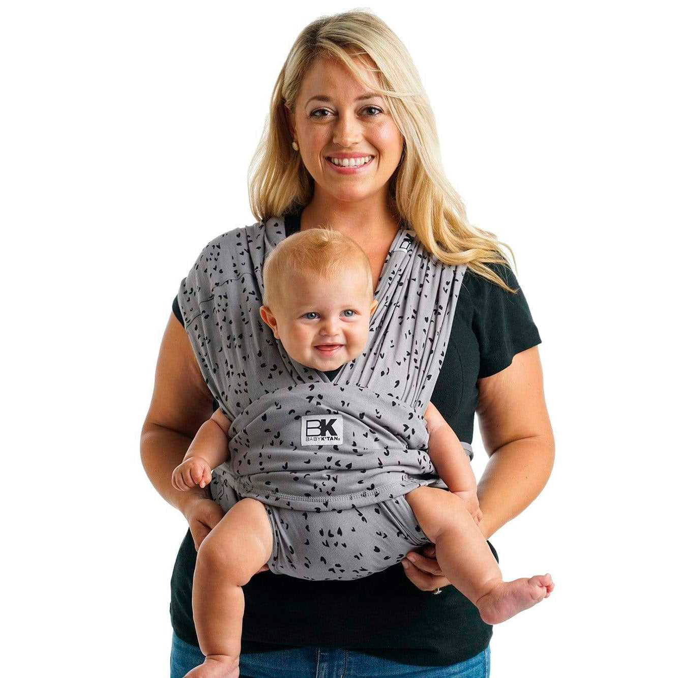 Baby K'tan Print Baby Carrier - Soft & Ergonomic Leopard Love Design for Newborns & Infants | Perfect for Hands-Free Parenting, Shopping & Outdoor Adventures
