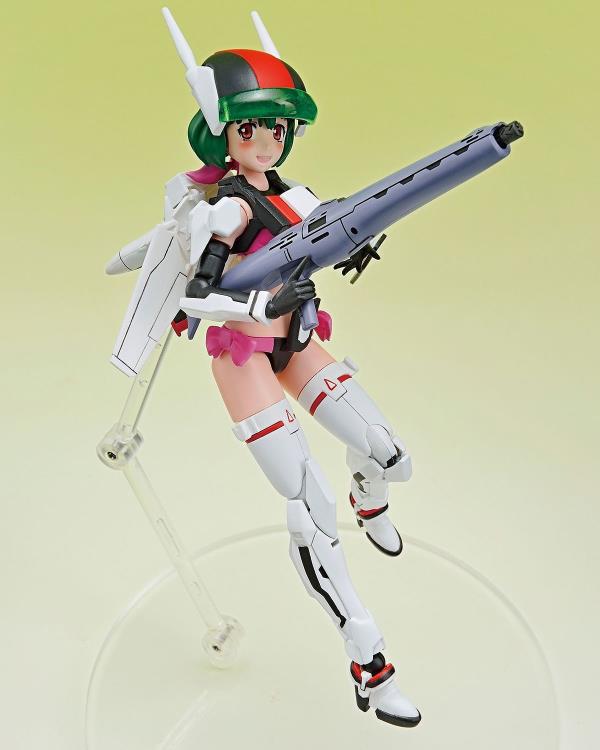 Aoshima ACKS No.MC 09 Macross VFG Variable Fighter Girls VF-25F Messiah Ranka Lee Model Kit - Anime Collectible for Display & Gifting