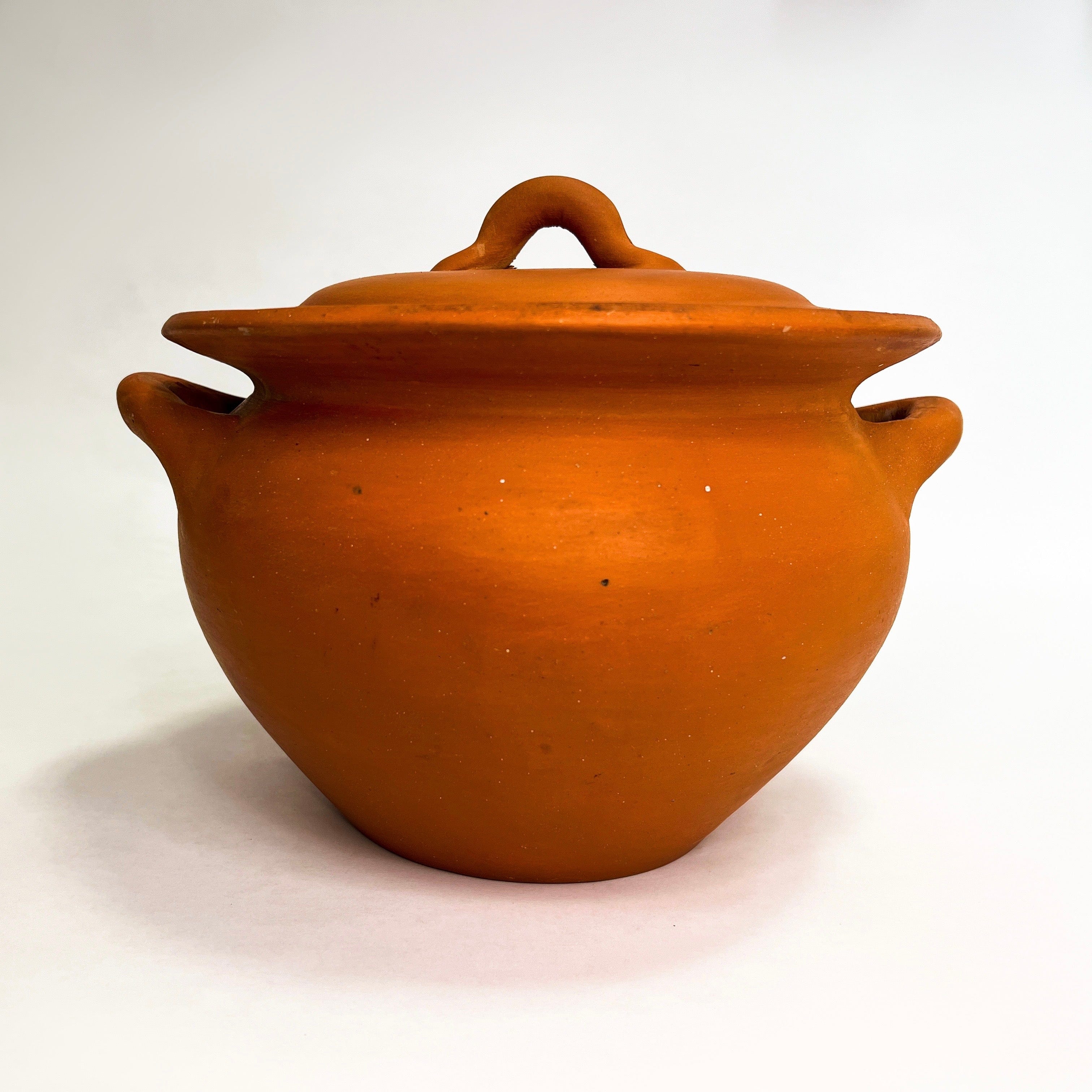 Egyptian Terra Cotta Bean Pot 4.5 Quart - Traditional Clay Cooking Pot for Beans, Stews & Slow Cooking - Perfect for Authentic Mediterranean & Middle Eastern Recipes