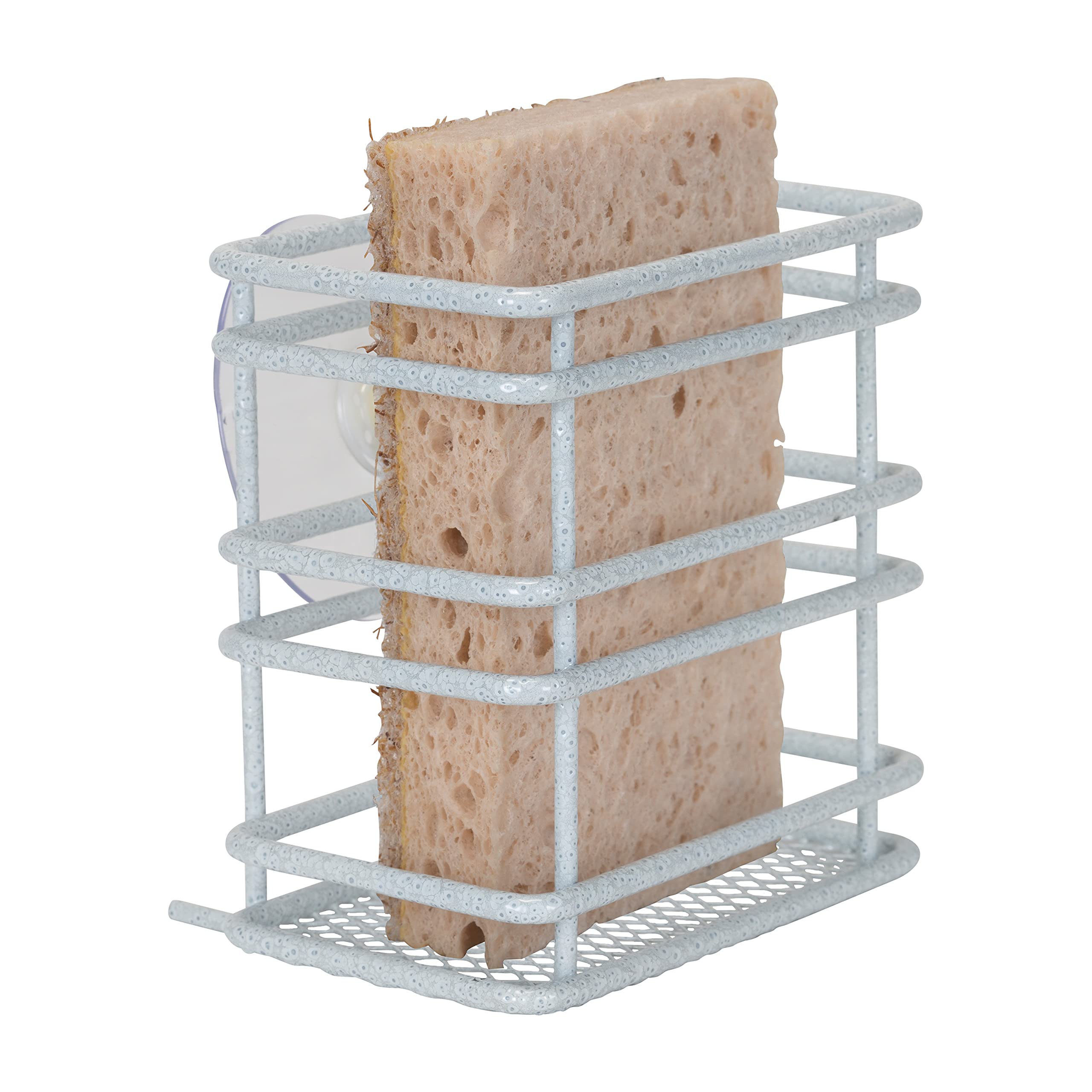 Laura Ashley Home & Kitchen Sponge Holder - Stylish Countertop Organizer for Kitchen Sink, Dish Soap & Scrub Brushes | Perfect for Modern Farmhouse, Cottage & Coastal Decor