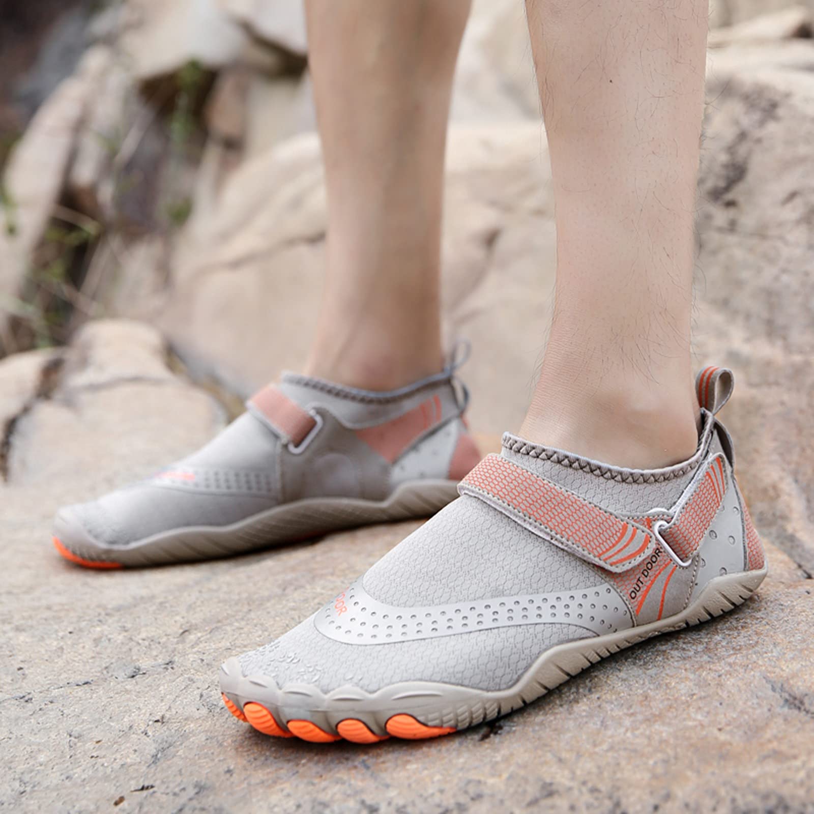 **Men's Waterproof Lightweight Hiking Shoes - Breathable Trail Running & Walking Shoes for Outdoor Adventures - Non-Slip Comfortable Trainers for Winter, Barefoot & Sports Activities**    *Perfect for Hiking, Trail Running, Camping, and Everyday Outdoor Wear*