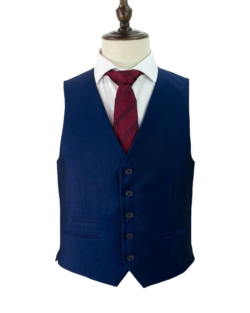 Cavani Ford Royal Blue Tweed Waistcoat for Men | Classic Formal Vest | Perfect for Weddings, Business Meetings & Special Occasions