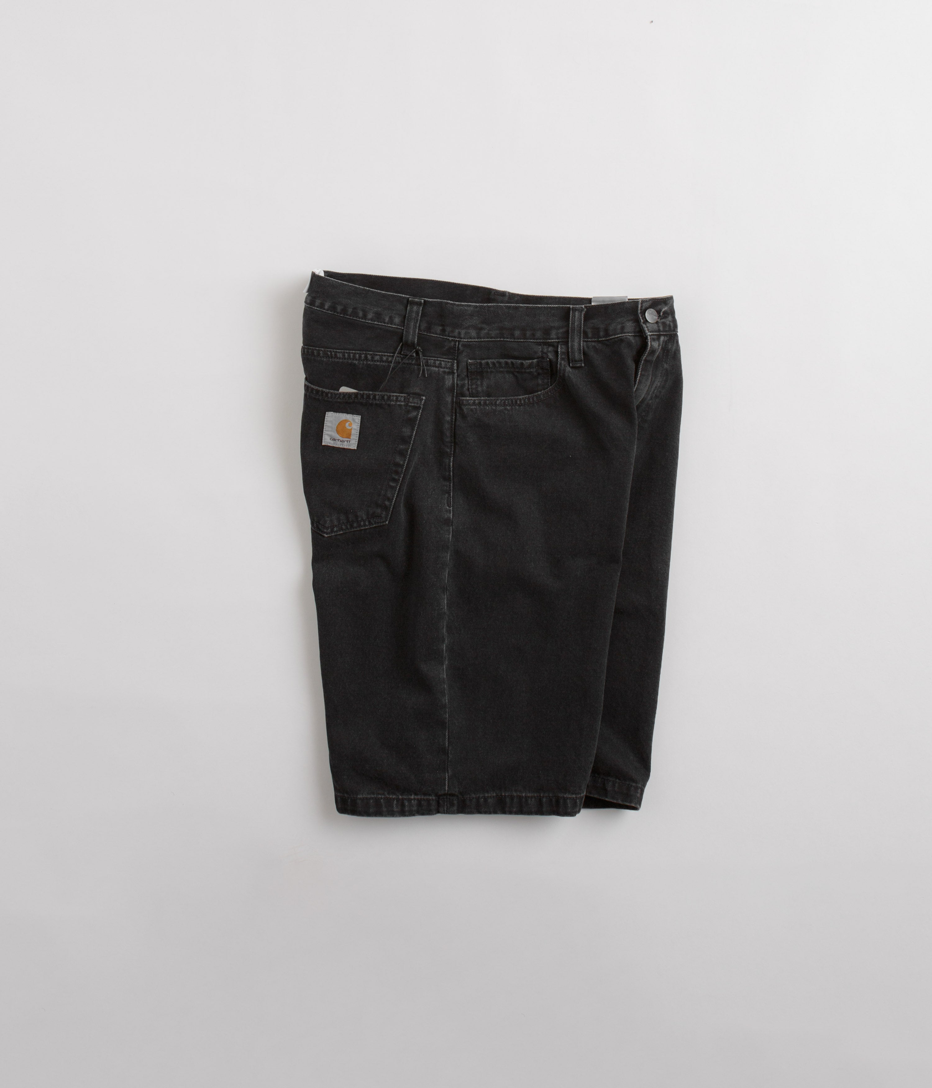 Carhartt Landon Shorts for Men - Black Stone Washed Cotton Work Shorts | Durable & Comfortable for Outdoor Work, Hiking & Casual Wear