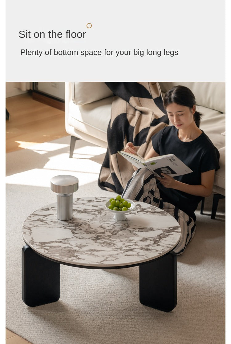 Italian Light Luxury Oak Solid Wood Coffee Table - Modern Living Room Centerpiece for Home Decor & Relaxation