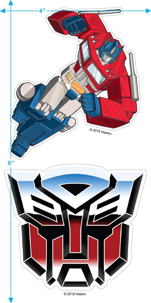 Transformers Autobot Graphic T-Shirt for Kids 7+ Years | Unisex Short Sleeve Tee with Stickers | Pop Culture Collage Design | Perfect for Cosplay, Birthday Gifts & Everyday Wear (Medium, Royal Blue)